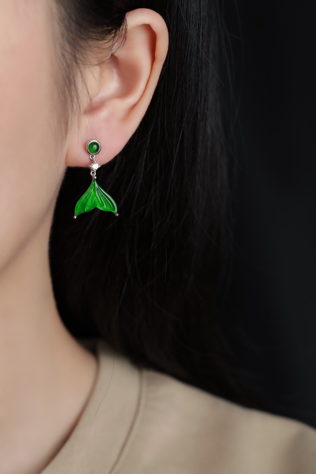 Fish Tail Drop Earrings