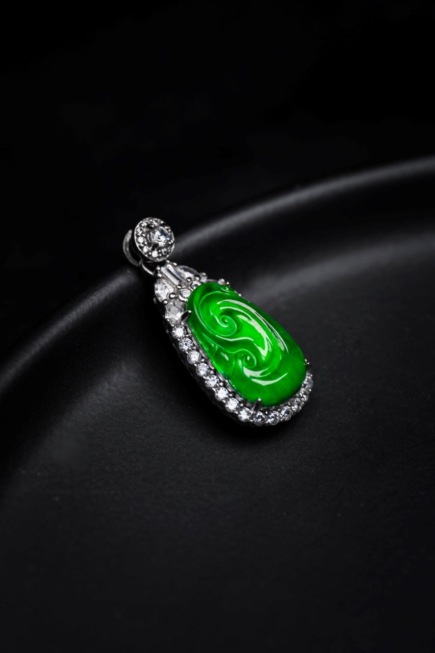 Diamond-Set Ruyi Pendant Necklace