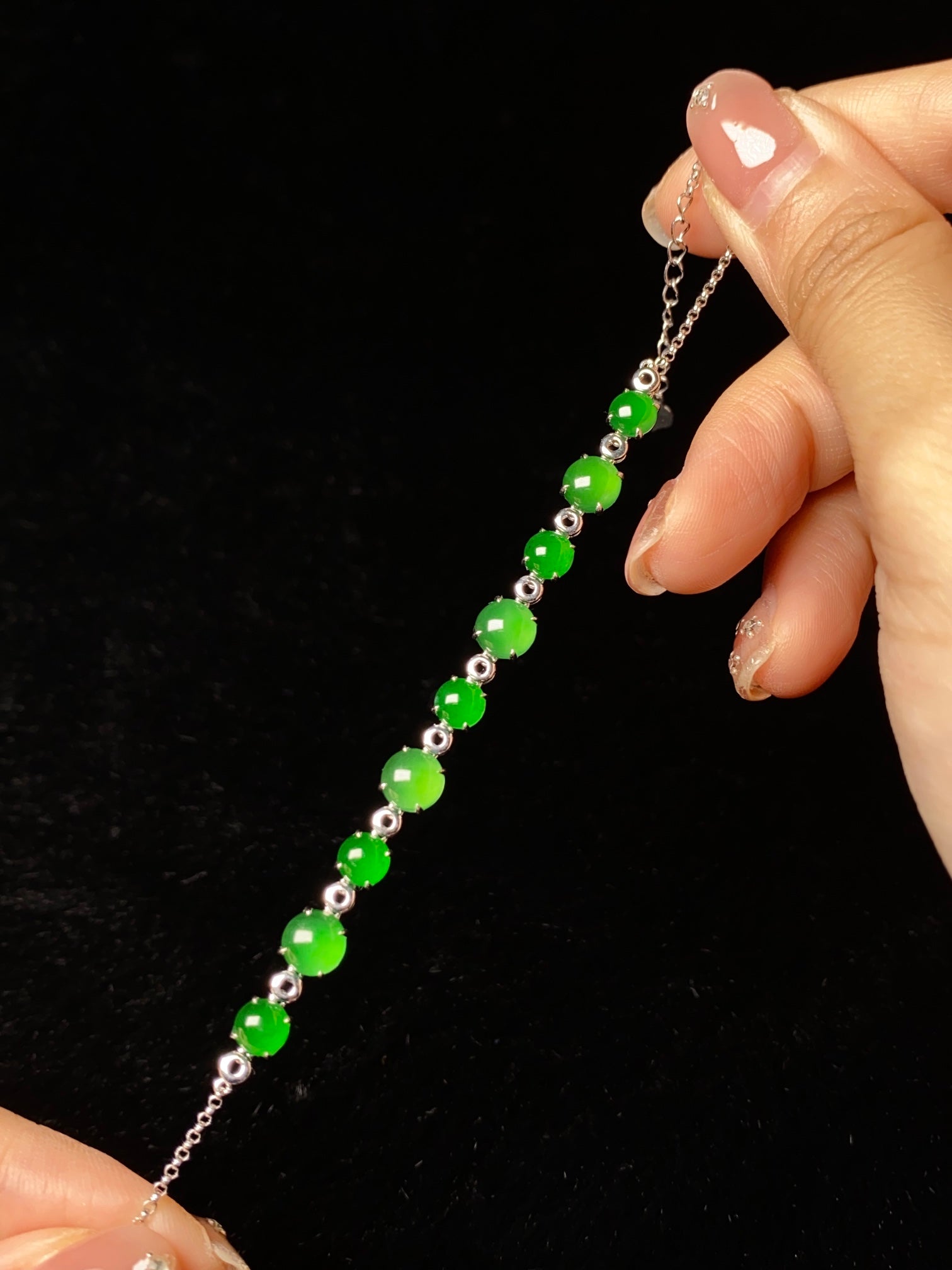 18K Jade Bead Bracelet