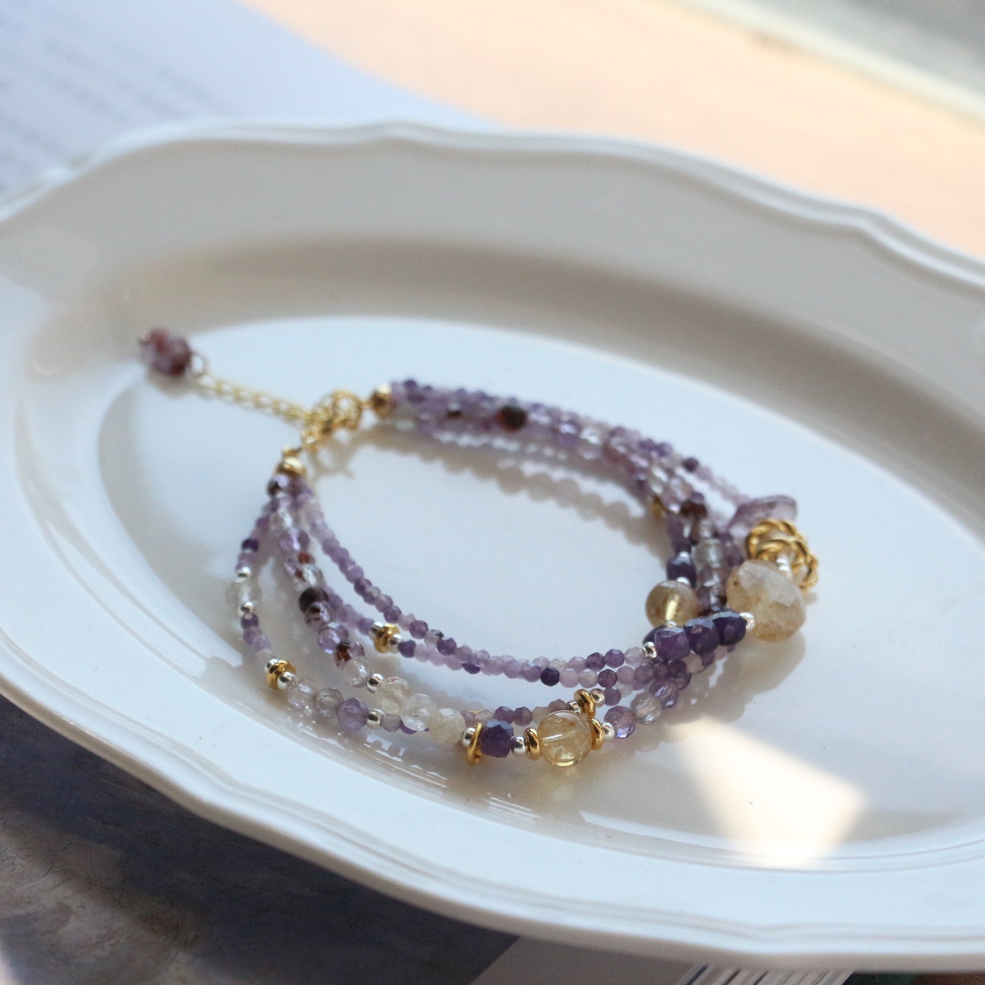 Jekira Amethyst & Citrine Multi-Layer Bracelet