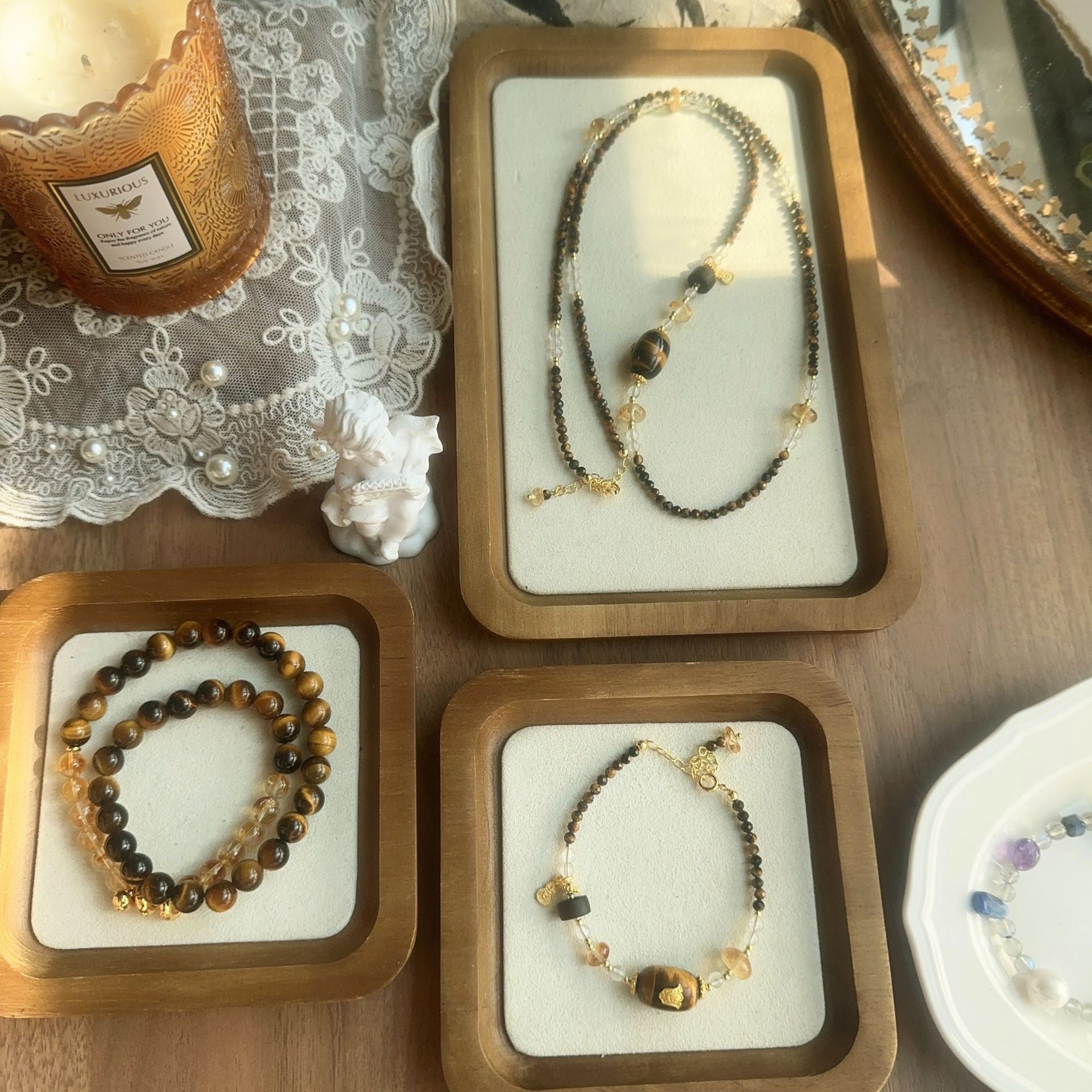 Jekira Mieloid Tiger’s Eye & Citrine Jewelry Set