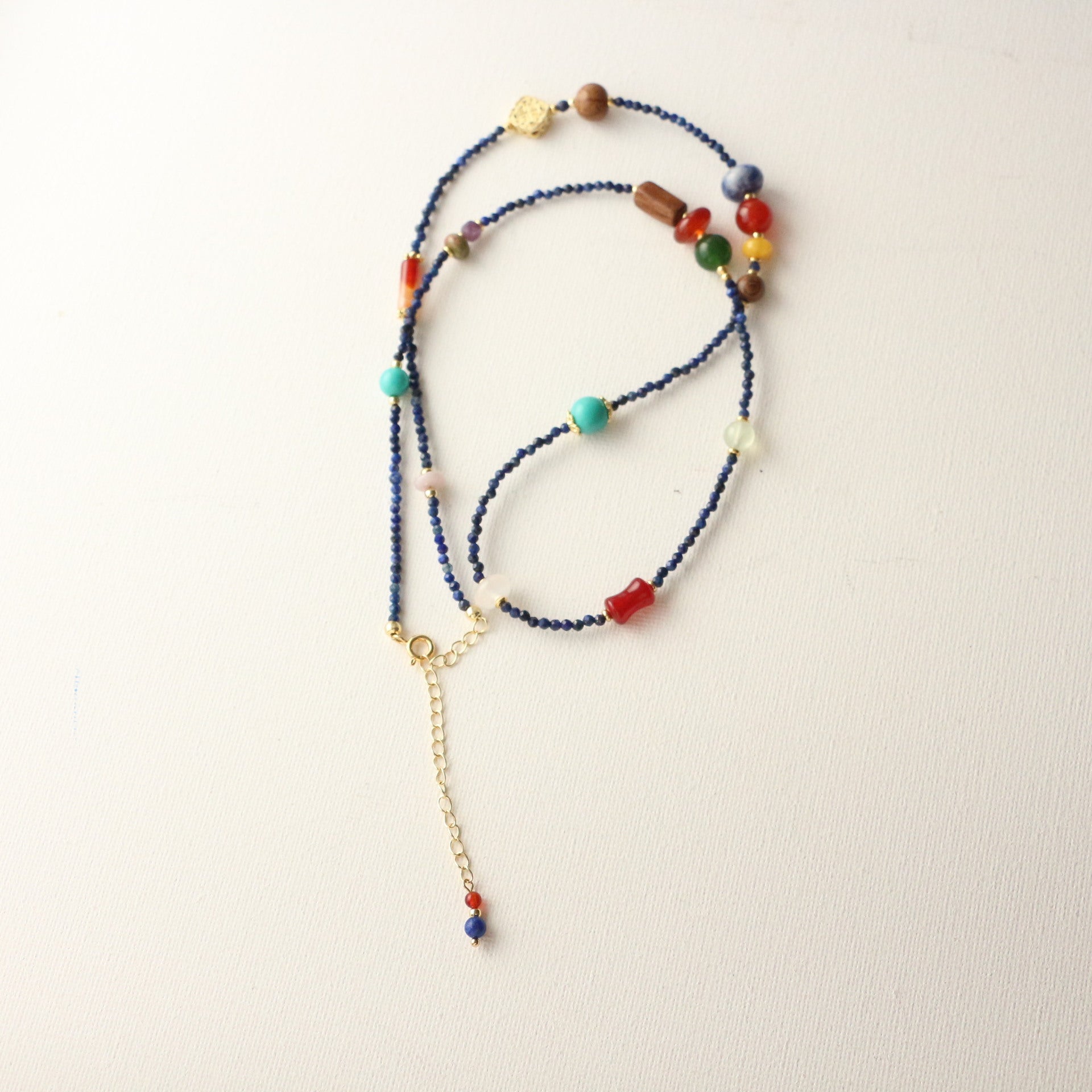 Jekira Multicolor Agate & Lapis Lazuli Necklace