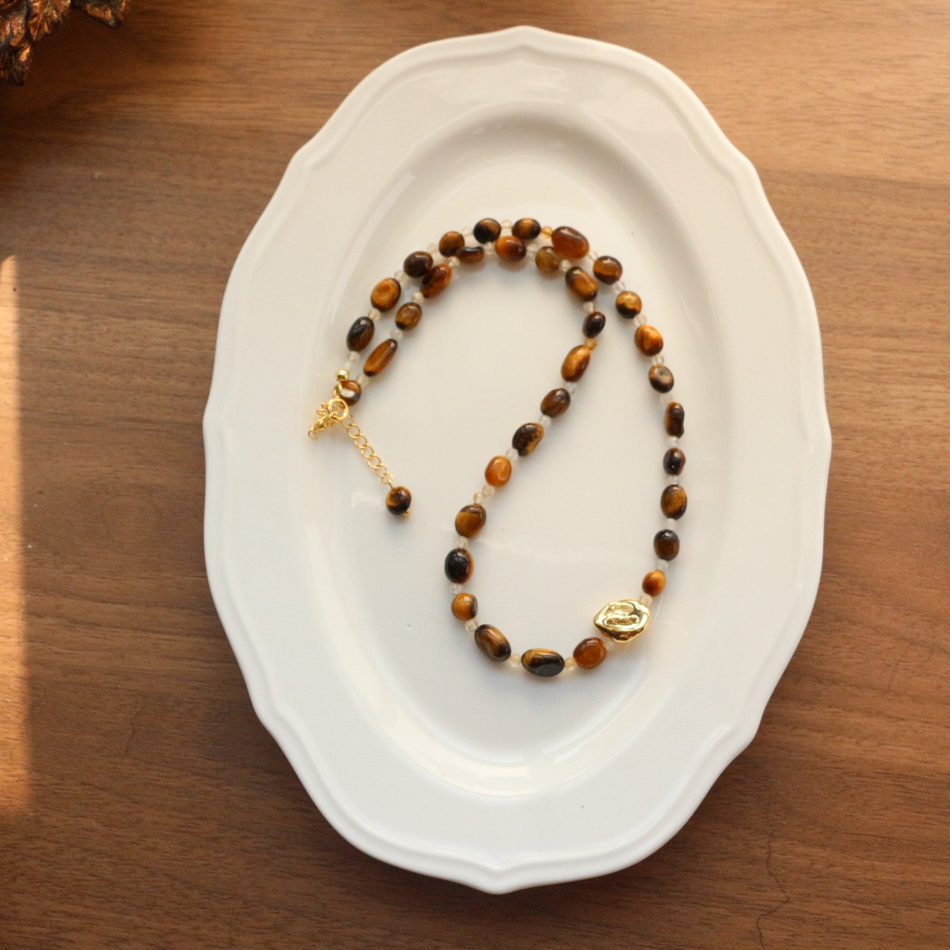 Jekira Tiger’s Eye & Citrine Couple’s Necklace Set