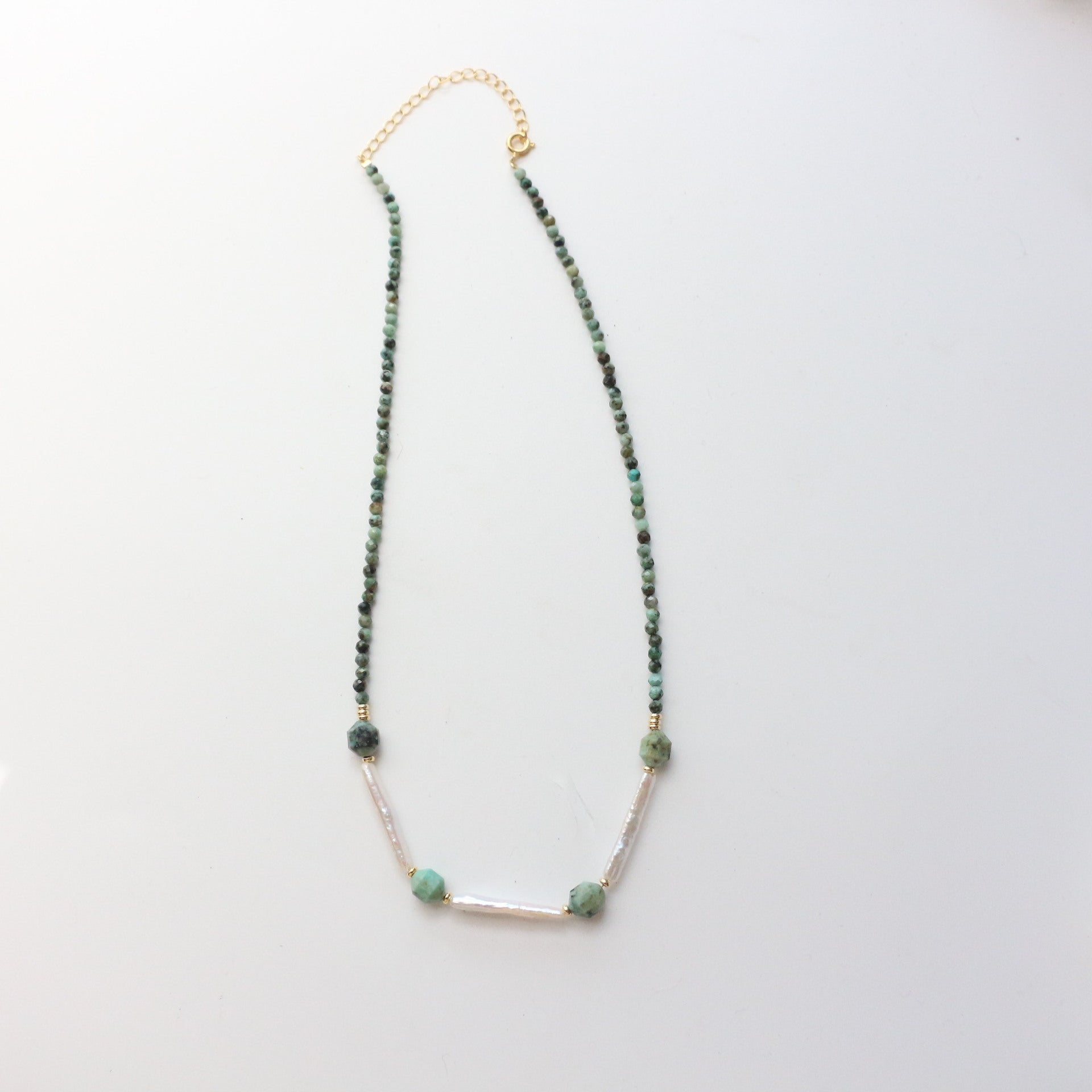 JEKIRA Turquoise & Baroque Pearl Necklace Set