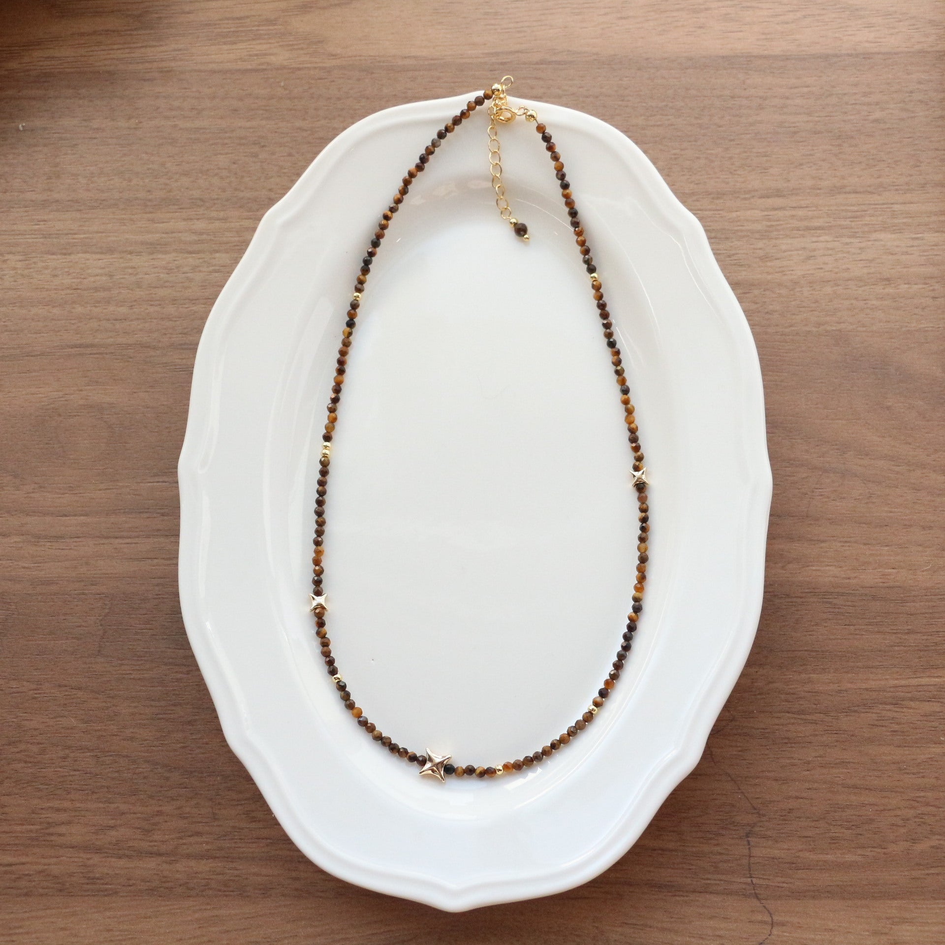 JEKIRA Summer New Ultra-Thin Tiger Eye Necklace – 39+6cm