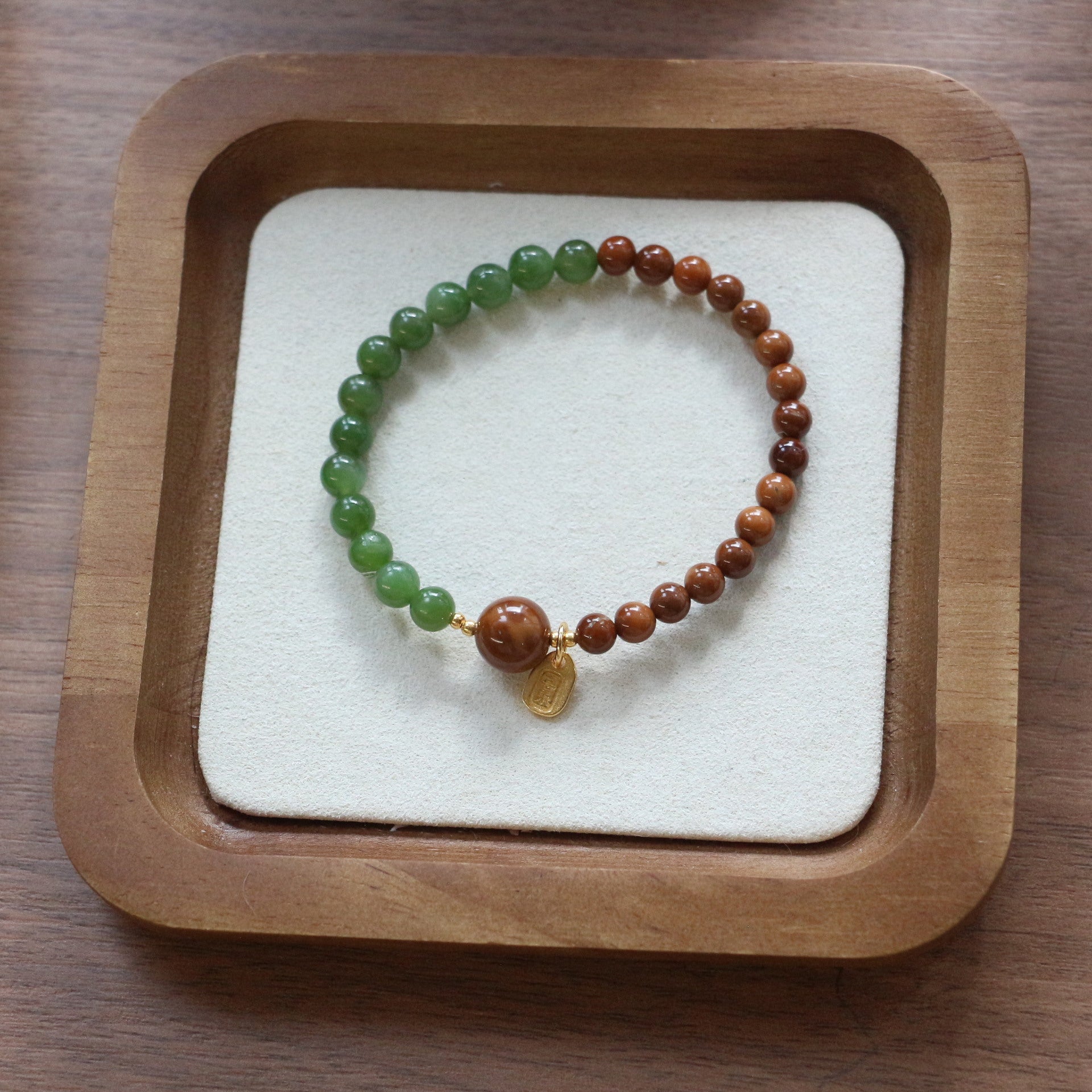 JEKIRA Wood & Jade Harmony Bracelet