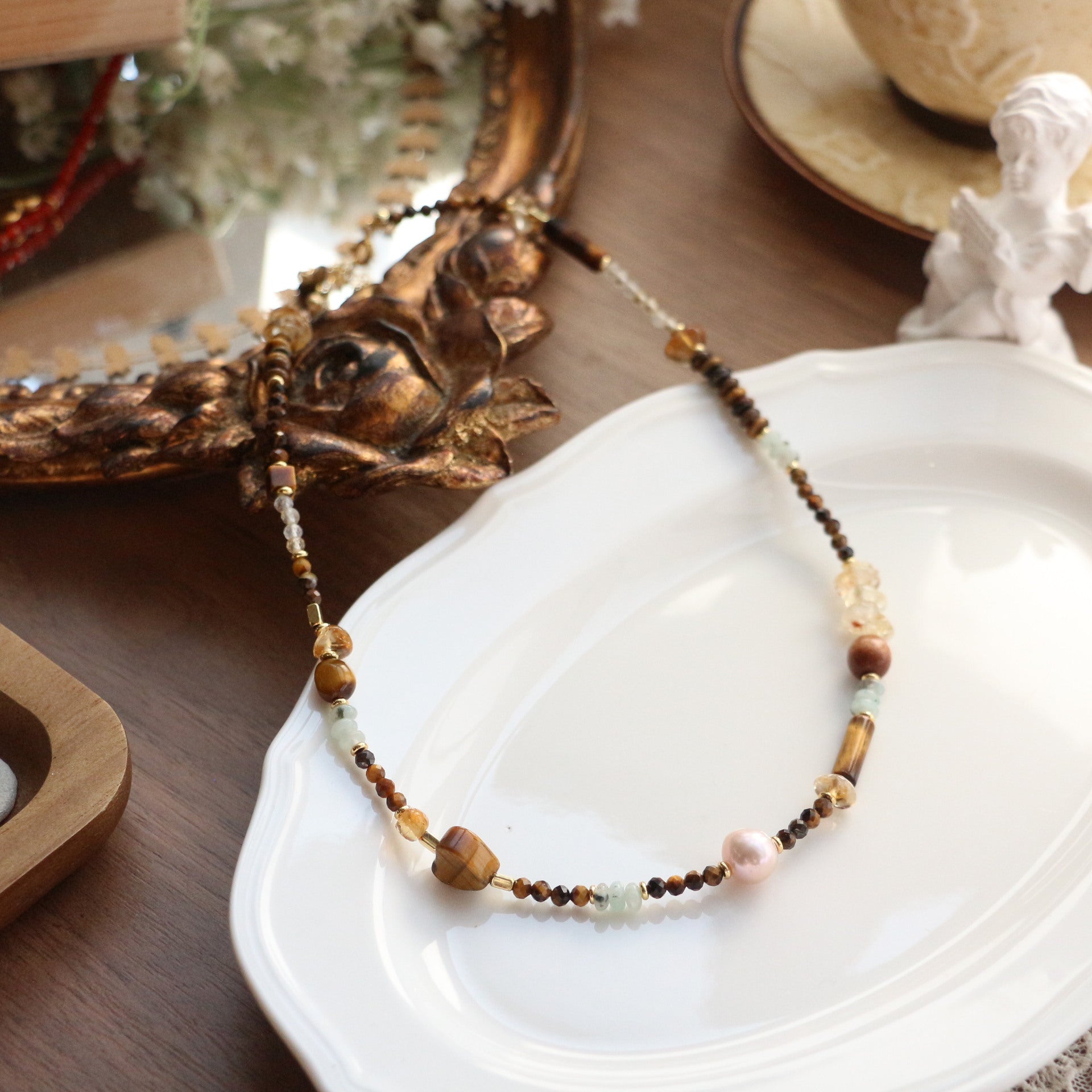 Jekira Summer Couple’s Tiger Eye Necklace Set