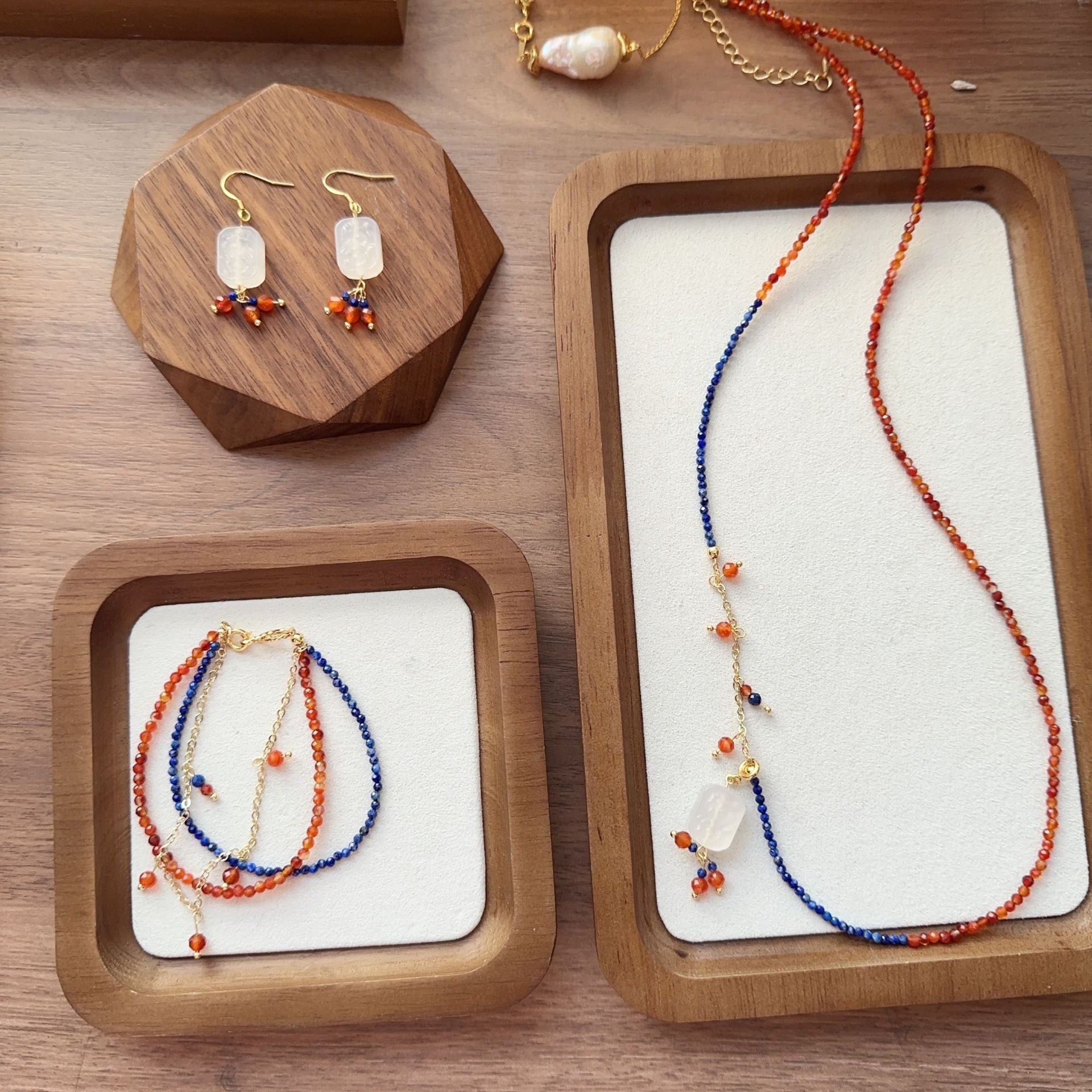 Jekira Lapis Lazuli & Agate Jewelry Set
