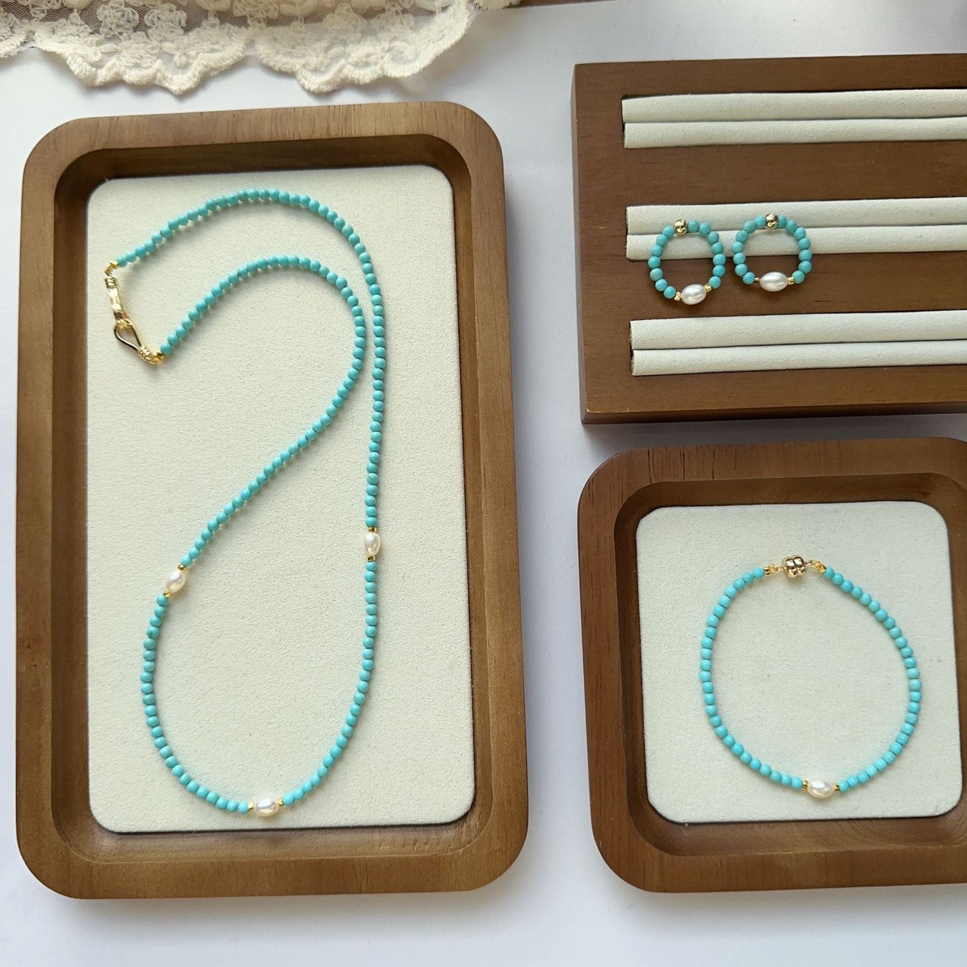 Jekira Turquoise & Baroque Pearl Jewelry Set