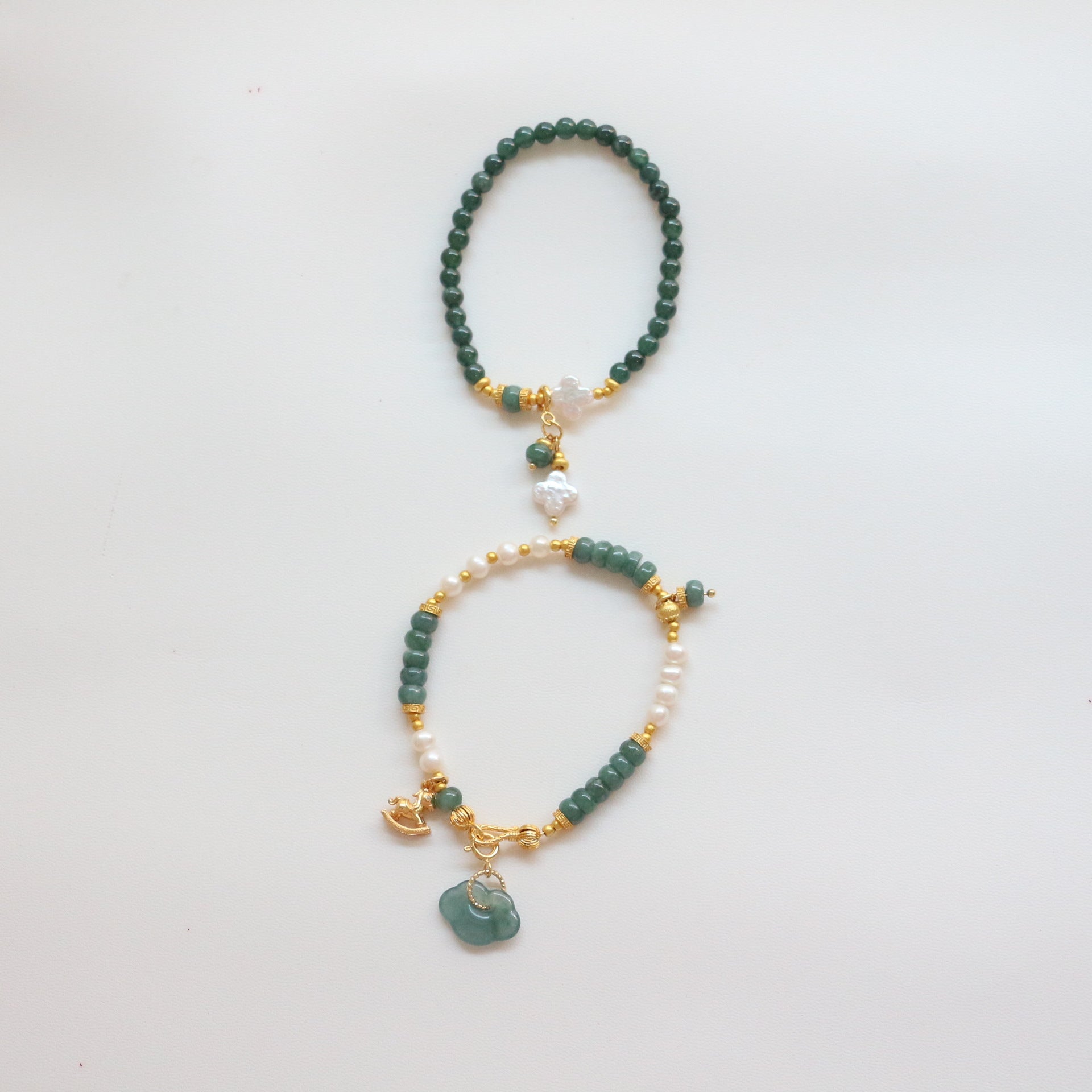 Jekira Jade & Pearl Bracelet with Ruyi Pendant