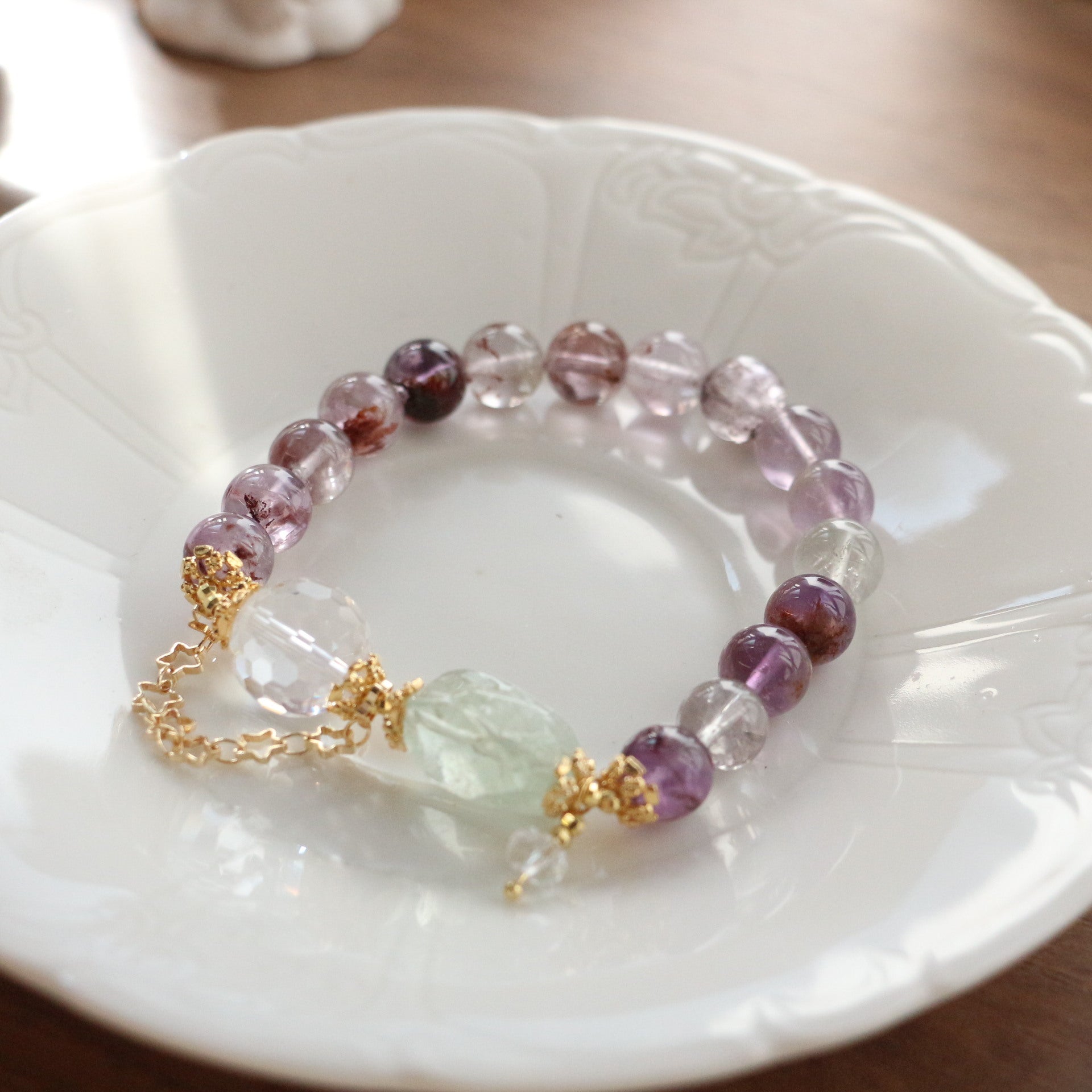 JEKIRA Amethyst & Quartz Harmony Bracelet – 16cm
