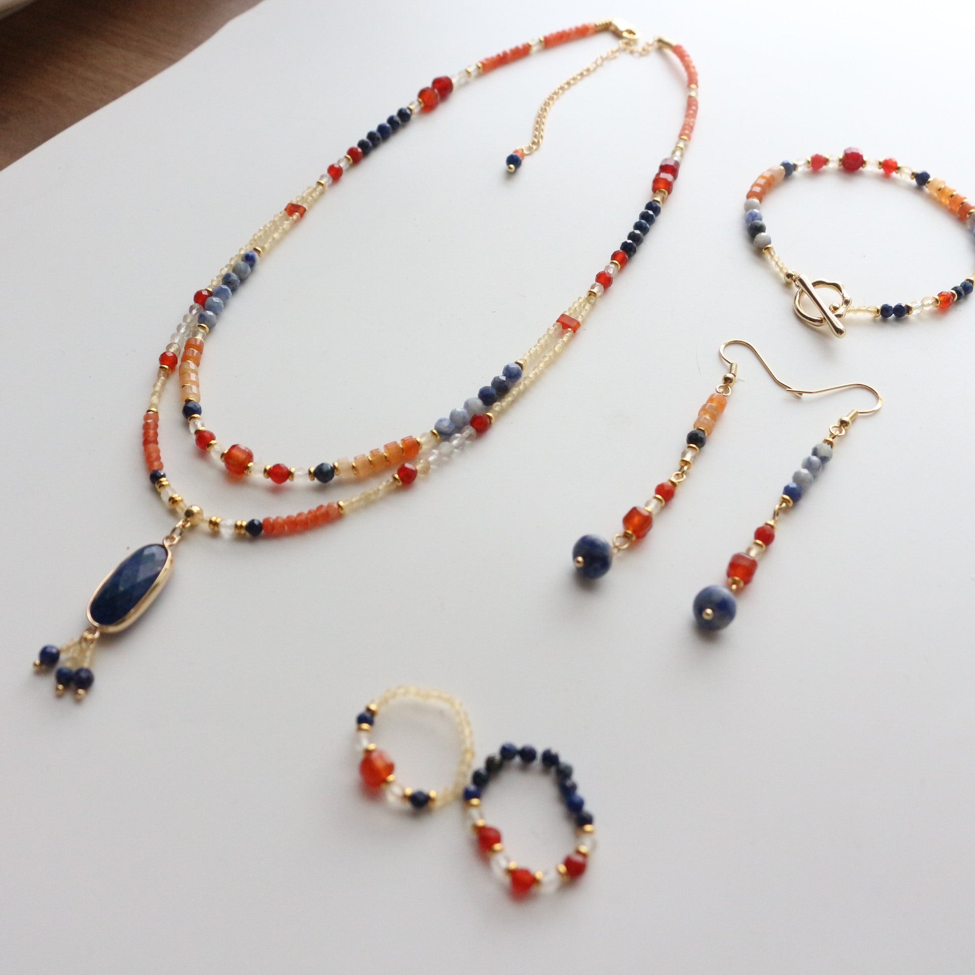 Jekira Lapis Lazuli & Gemstone Jewelry Set