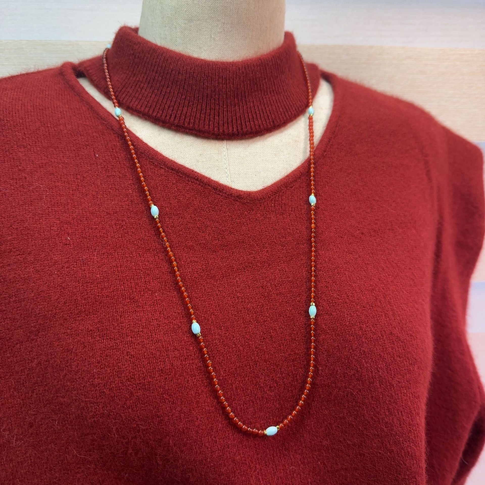 Jekira | Red Agate & Turquoise Jewelry Set