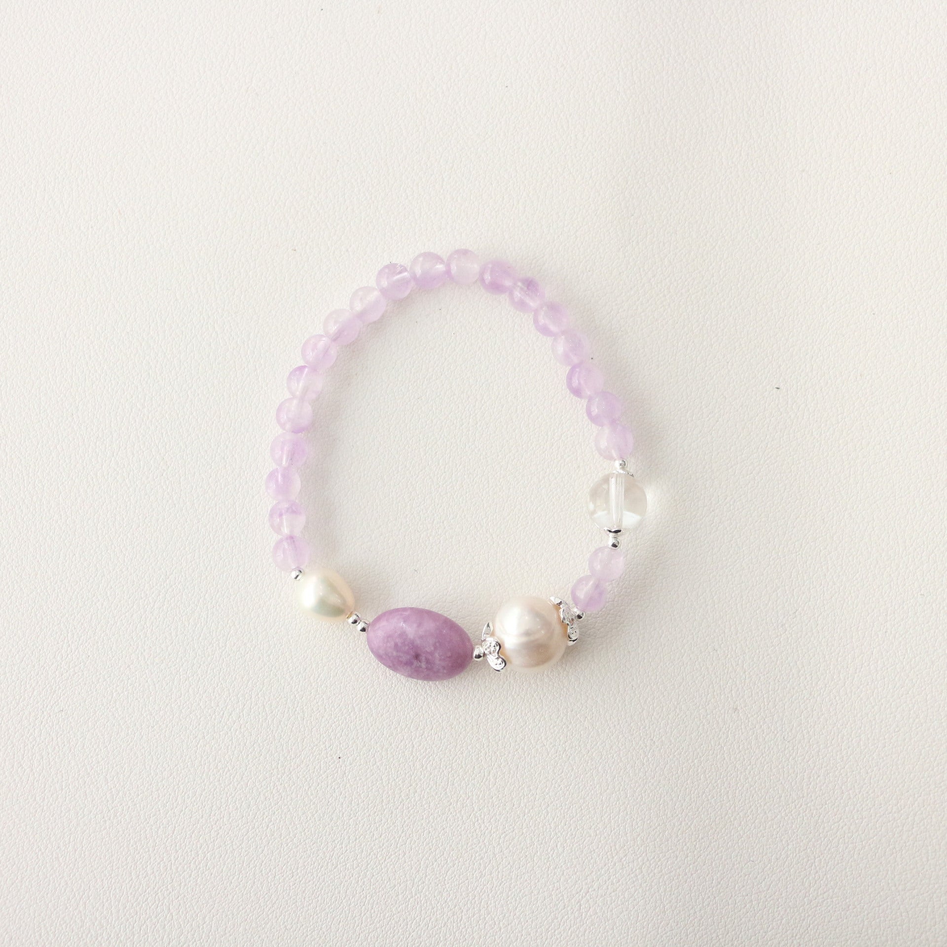 Jekira Purple Gemstone & Baroque Pearl Bracelet