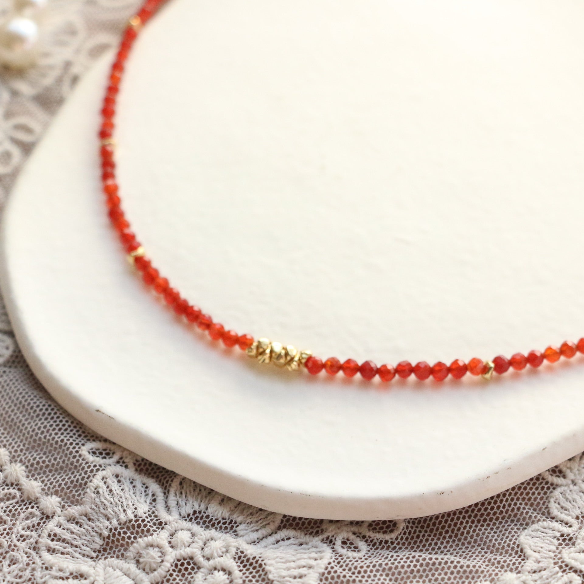 Jekira Vermilion Agate Choker