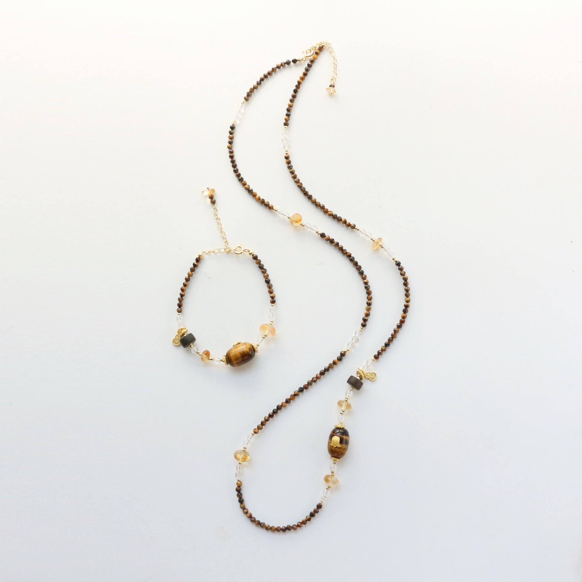 Jekira Mieloid Tiger’s Eye & Citrine Jewelry Set