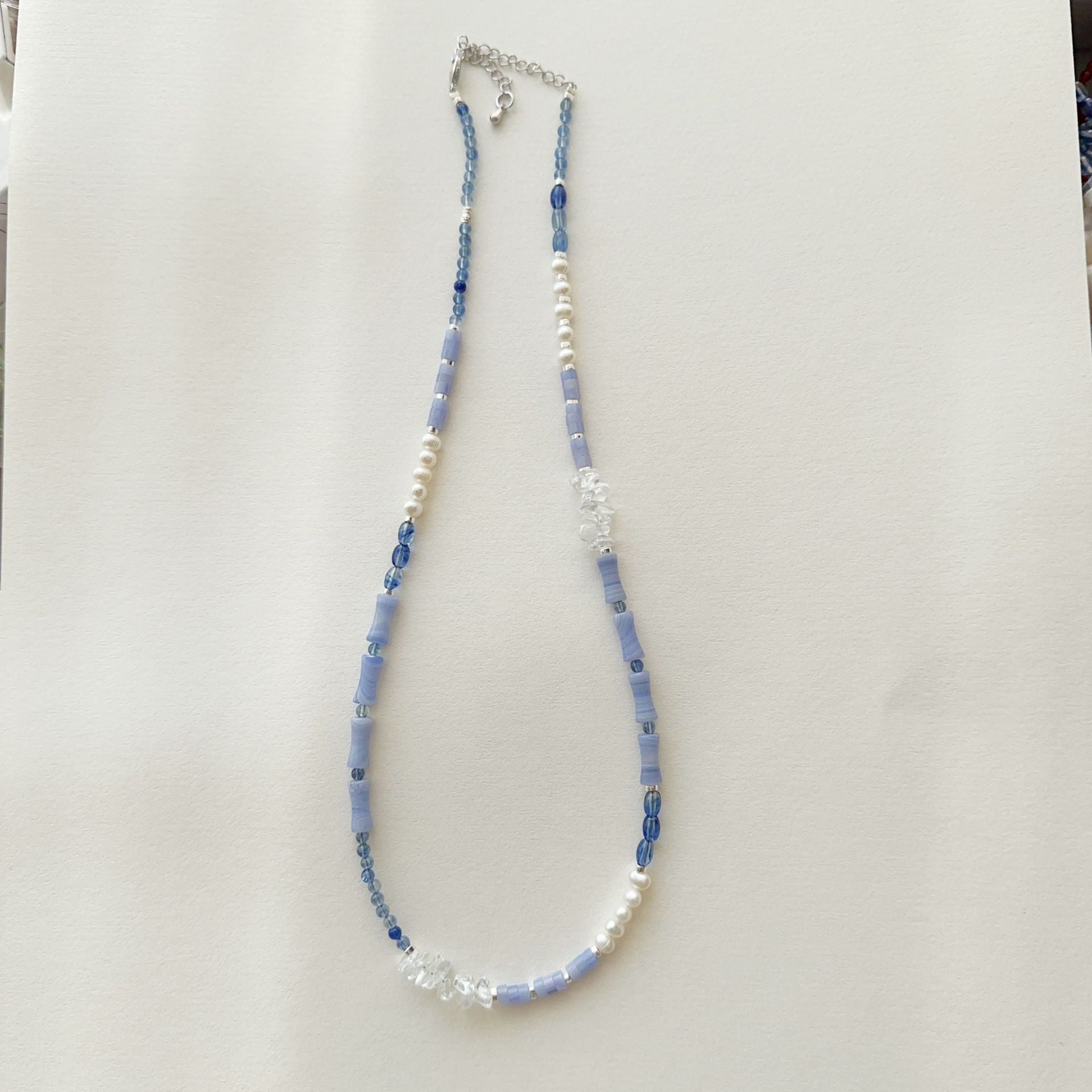 JEKIRA Chinese Ink-Wash Style Blue Gemstone Necklace