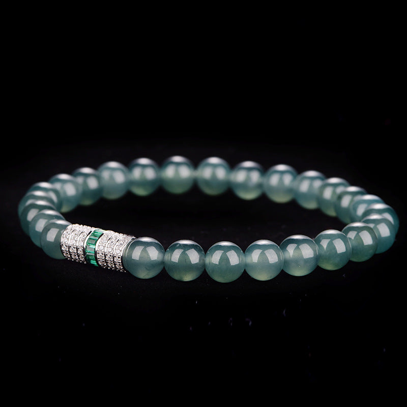 S925 Silver Natural Jade "Endless Journey" Bracelet – Chinese Style