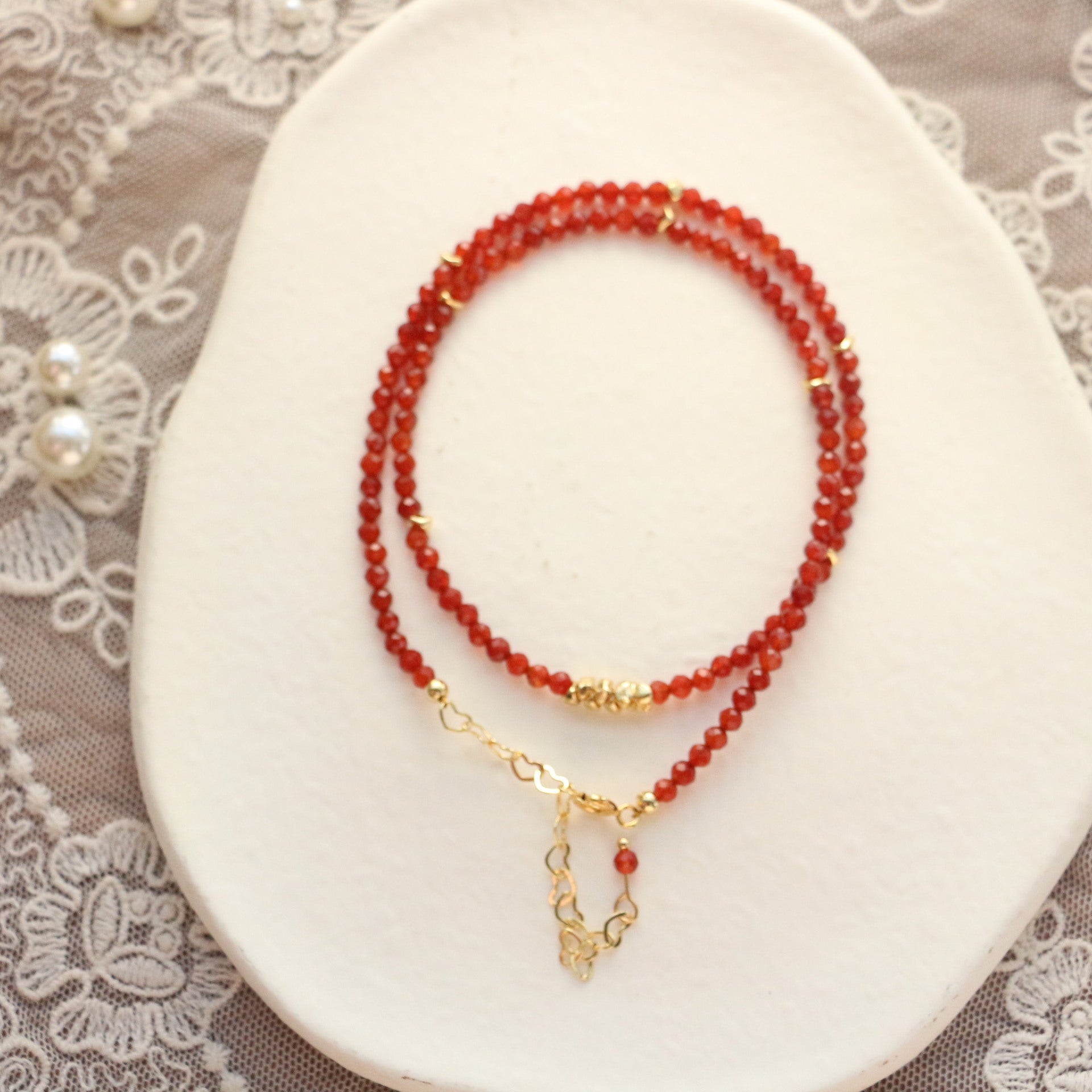 Jekira Vermilion Agate Choker