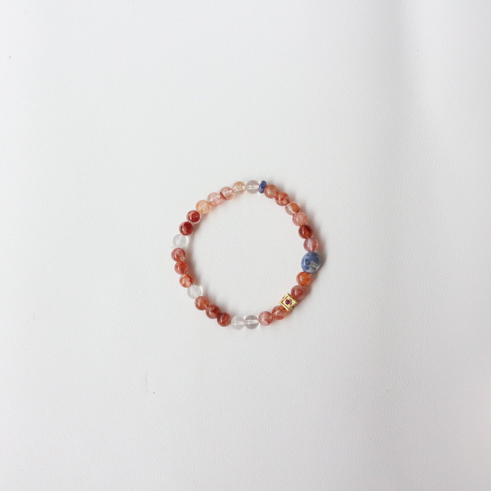 Jekira Red Jasper & bule Jasper Contrast Bracelet