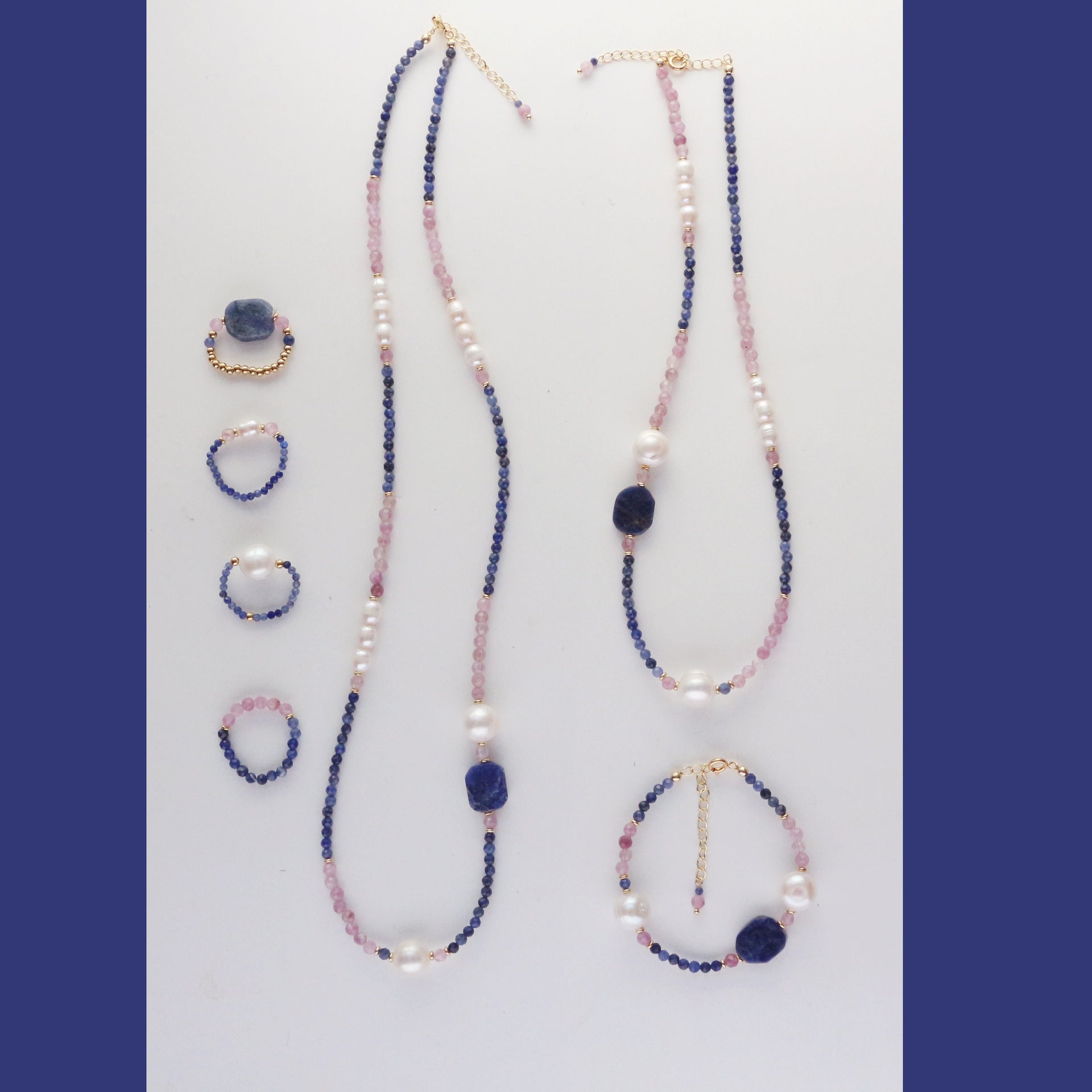 Jekira Kyanite & Rose Quartz Jewelry Set