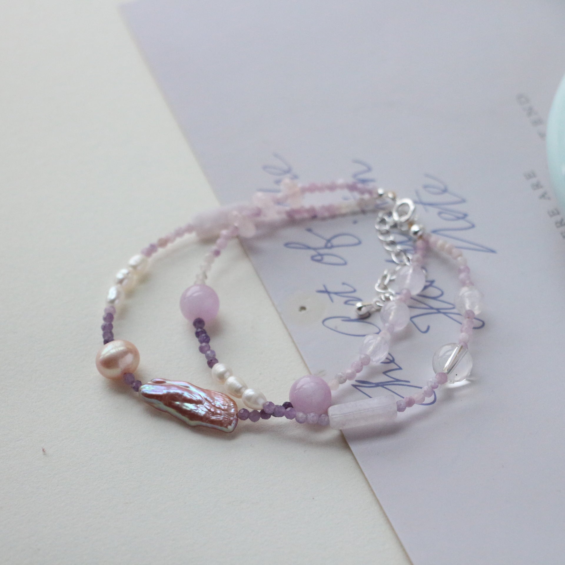 JEKIRA Lilac Amethyst & Pearl Duo - Necklace & Bracelet Set