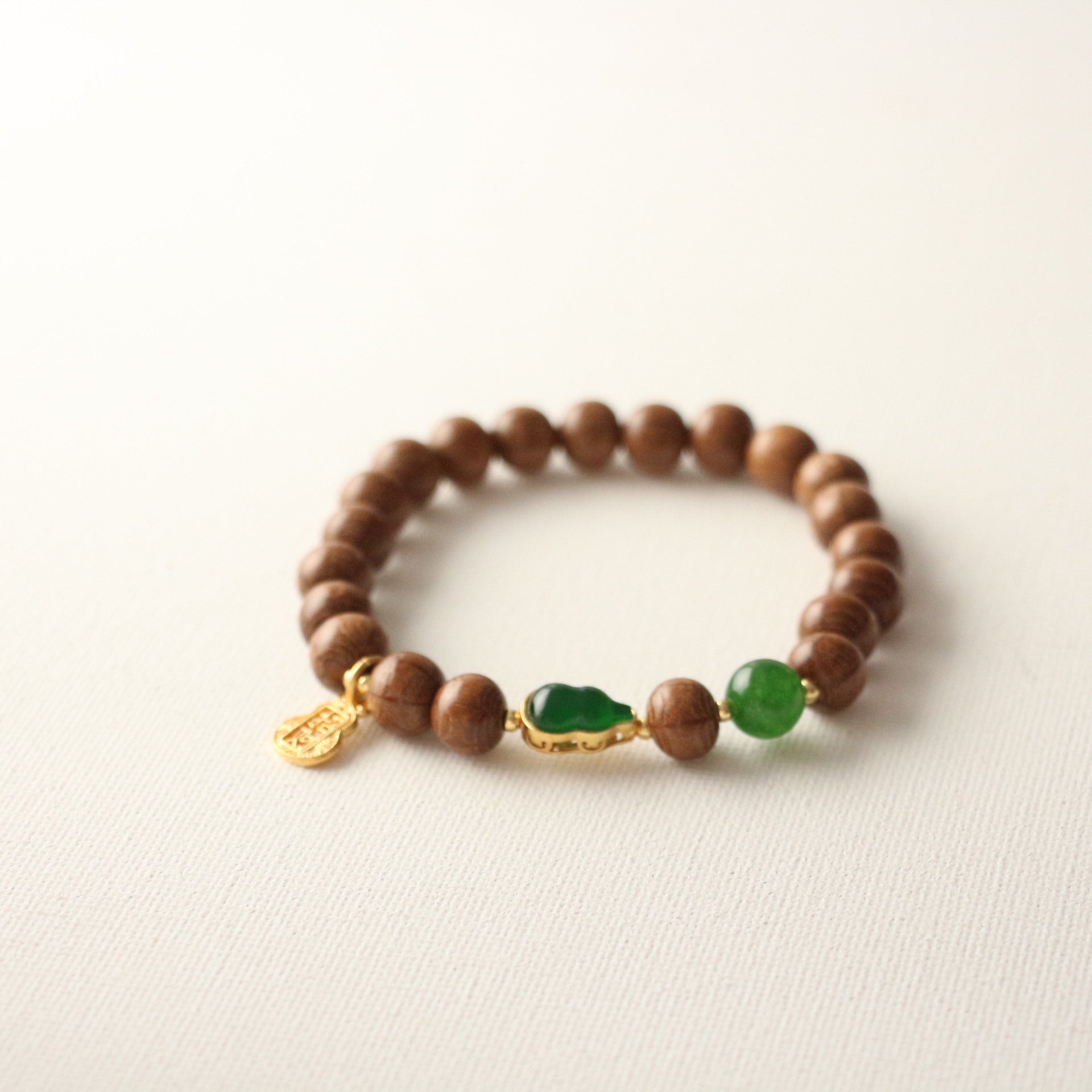 JEKIRA Zen Sandalwood & Green Gemstone Bracelet Set