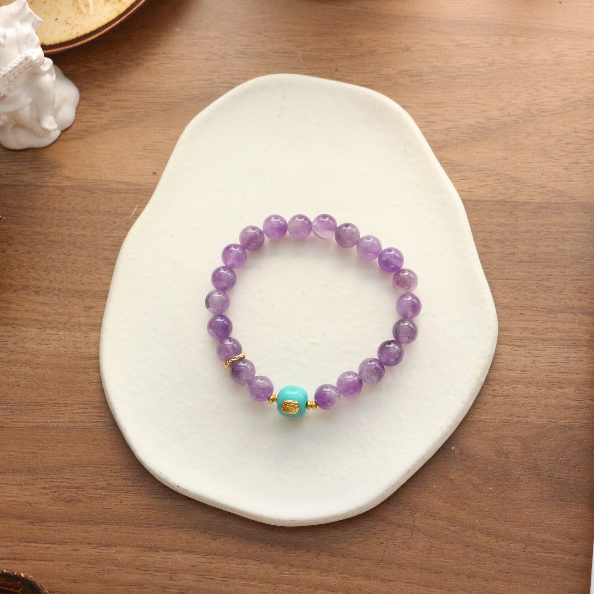 JEKIRA Amethyst & Turquoise Balancing Bracelet