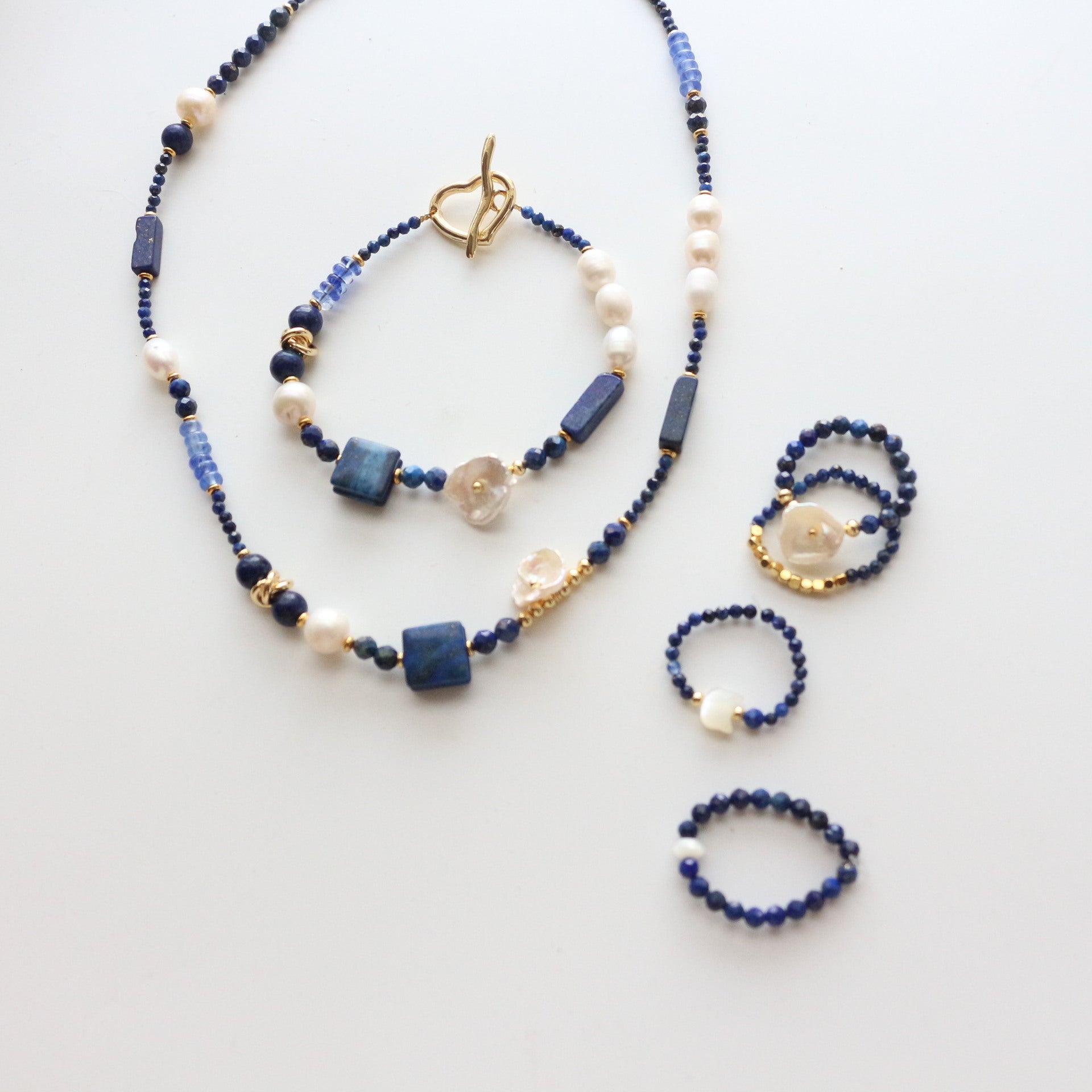 Jekira Chinese-Style Lapis Lazuli Jewelry Set