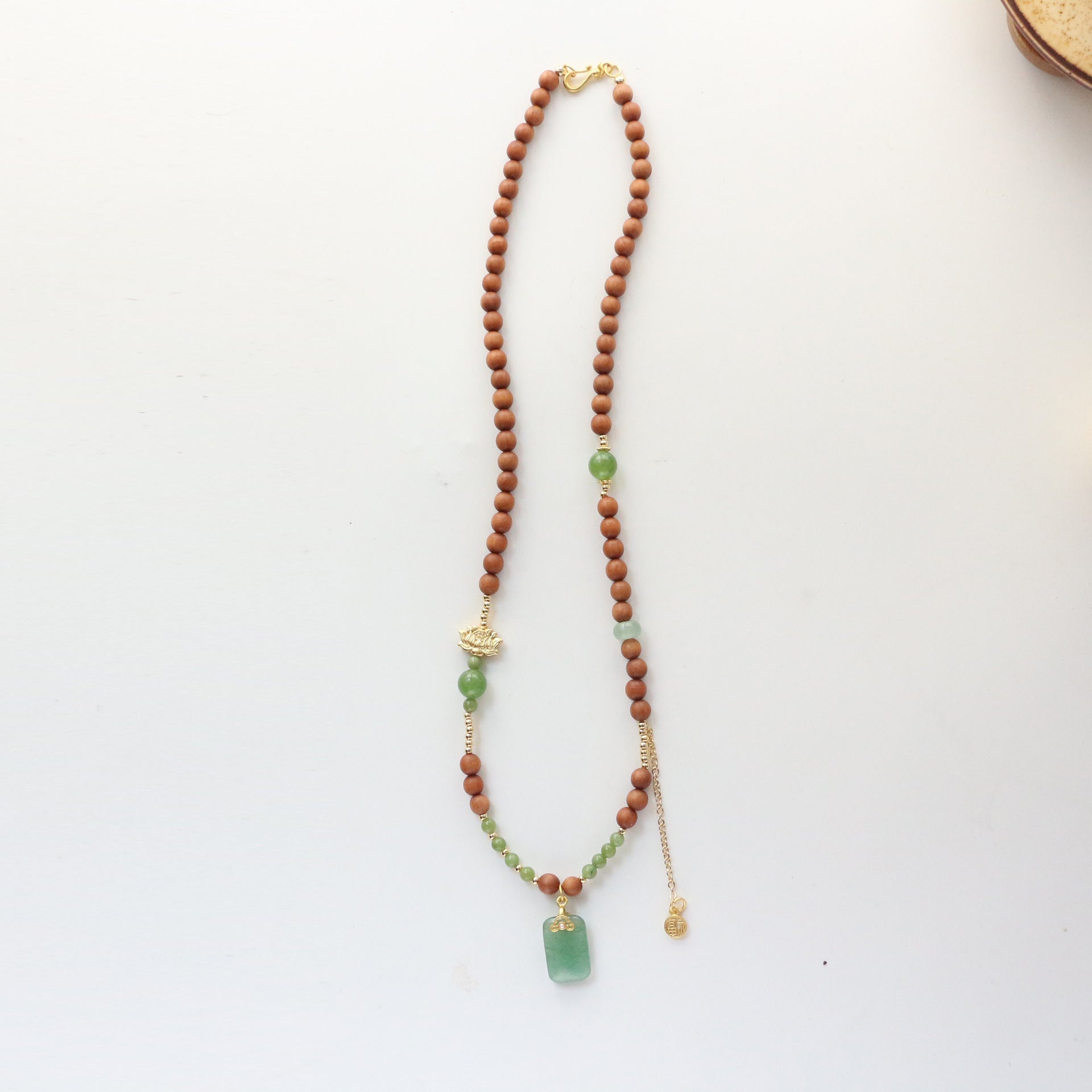 JEKIRA New Chinese Sandalwood Emerald Zen Necklace