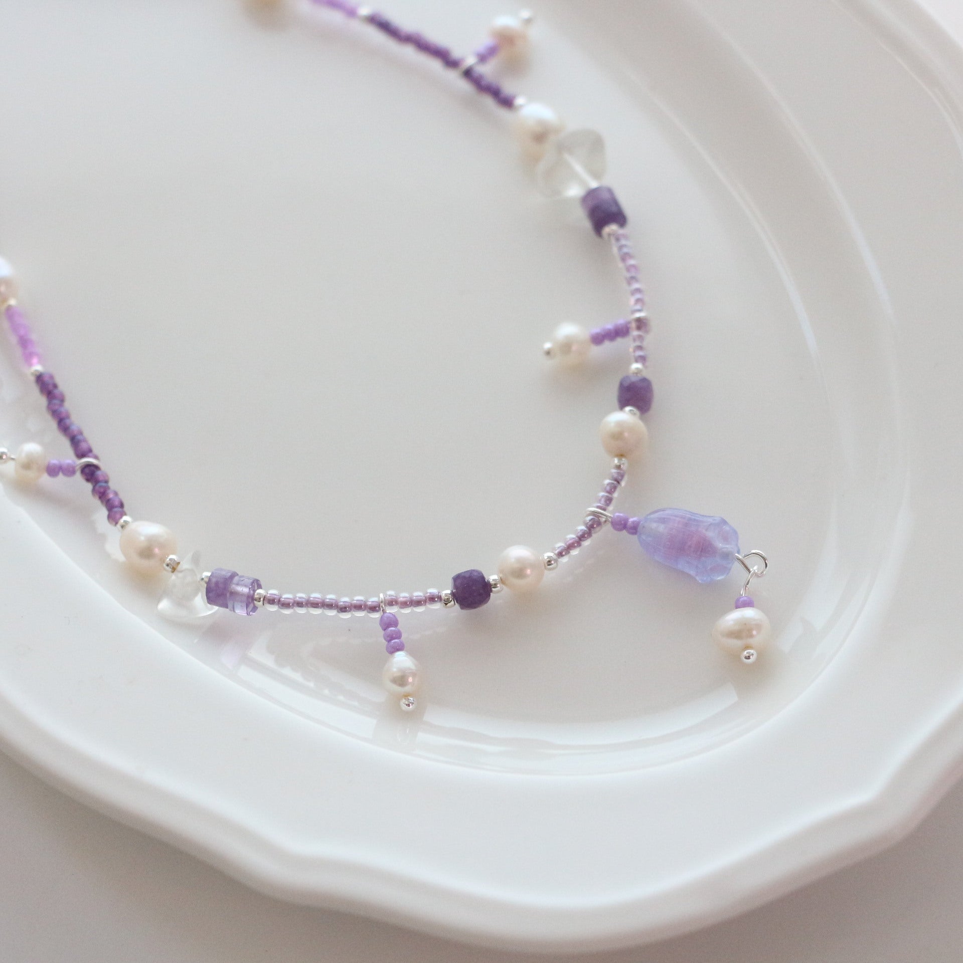 Jekira Amethyst Blossom Pendant Necklace