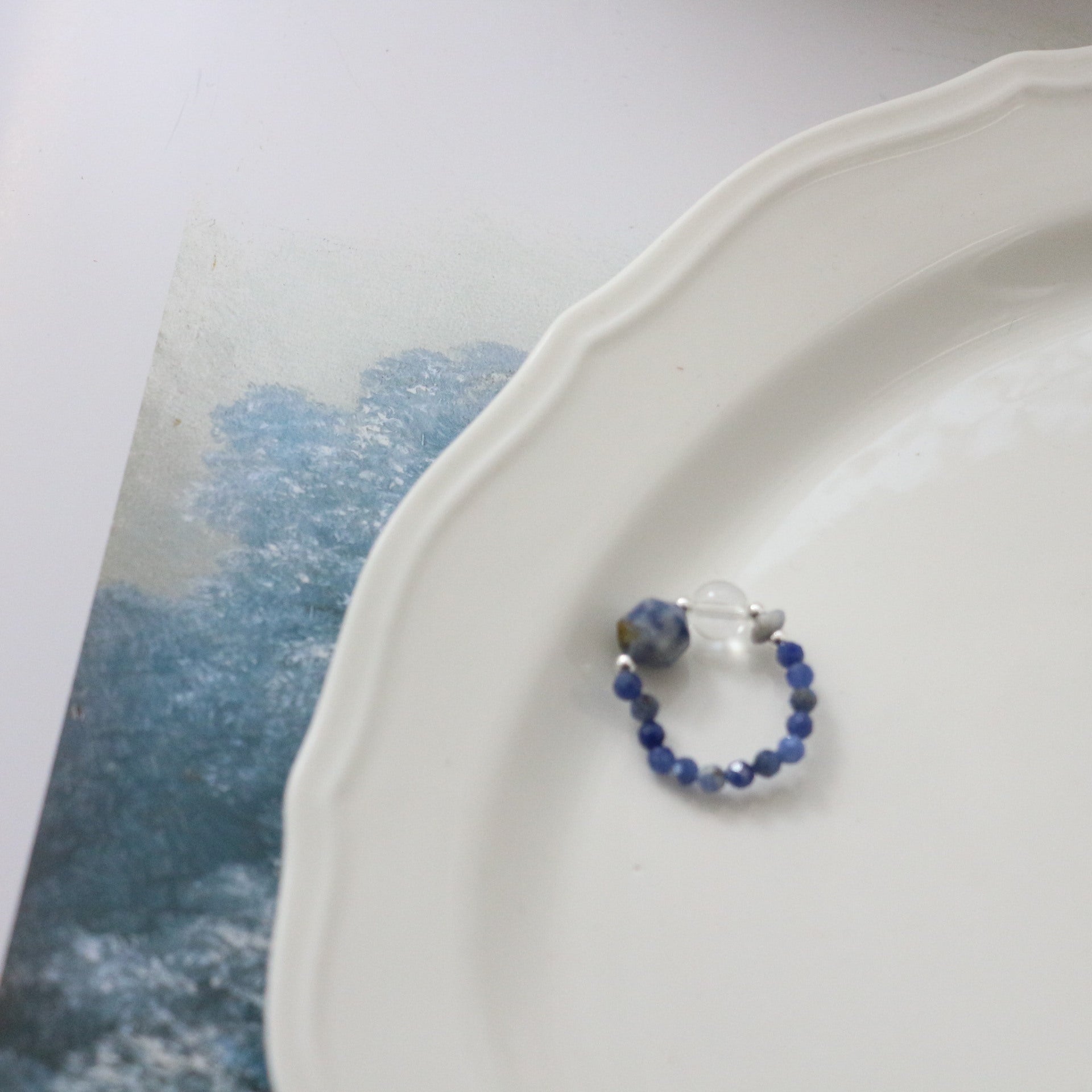 Jekira Ocean Blue Gemstone & Baroque Pearl Jewelry Set