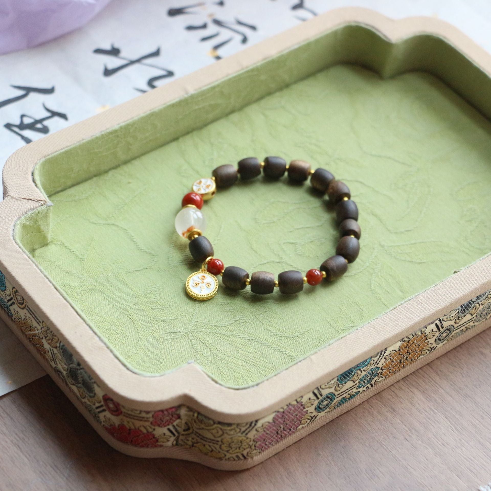 JEKIRA Kyara Wood & Nanhong Delicate Bracelet Duo