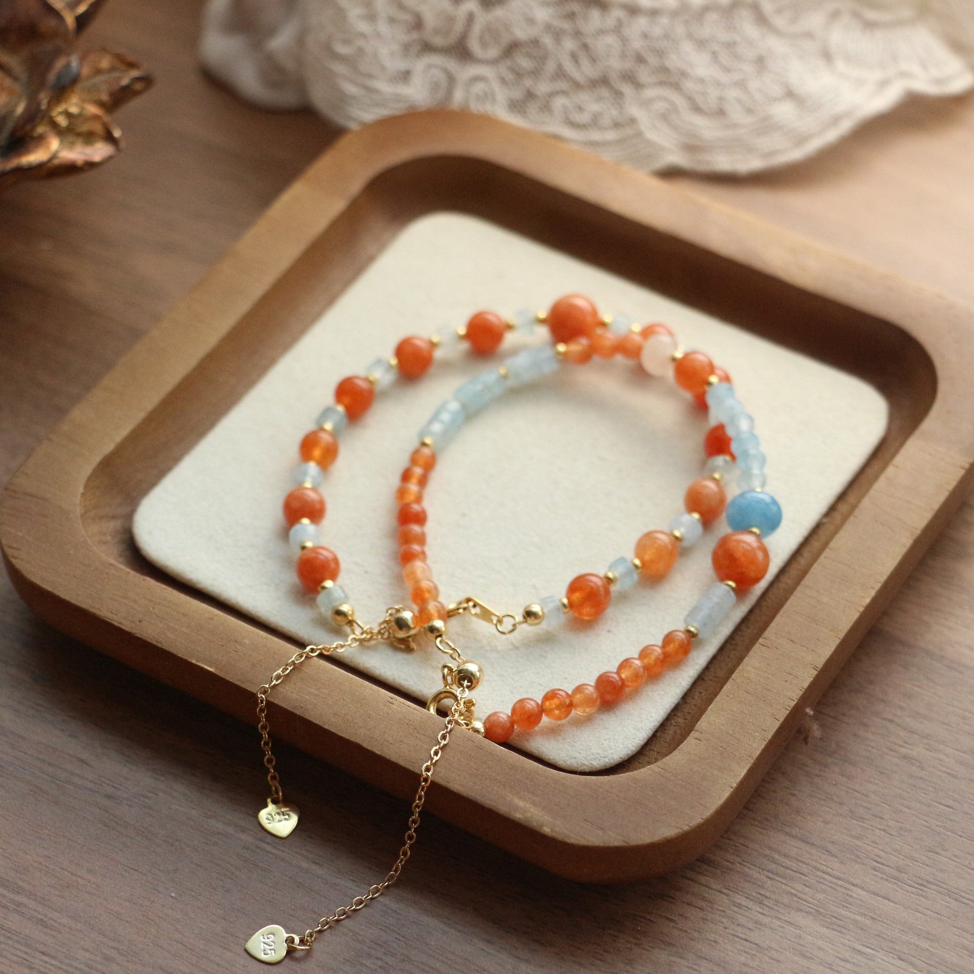 JEKIRA Candy Color Carnelian Bracelet Set