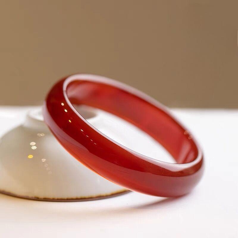 Natural Red Agate Bangle