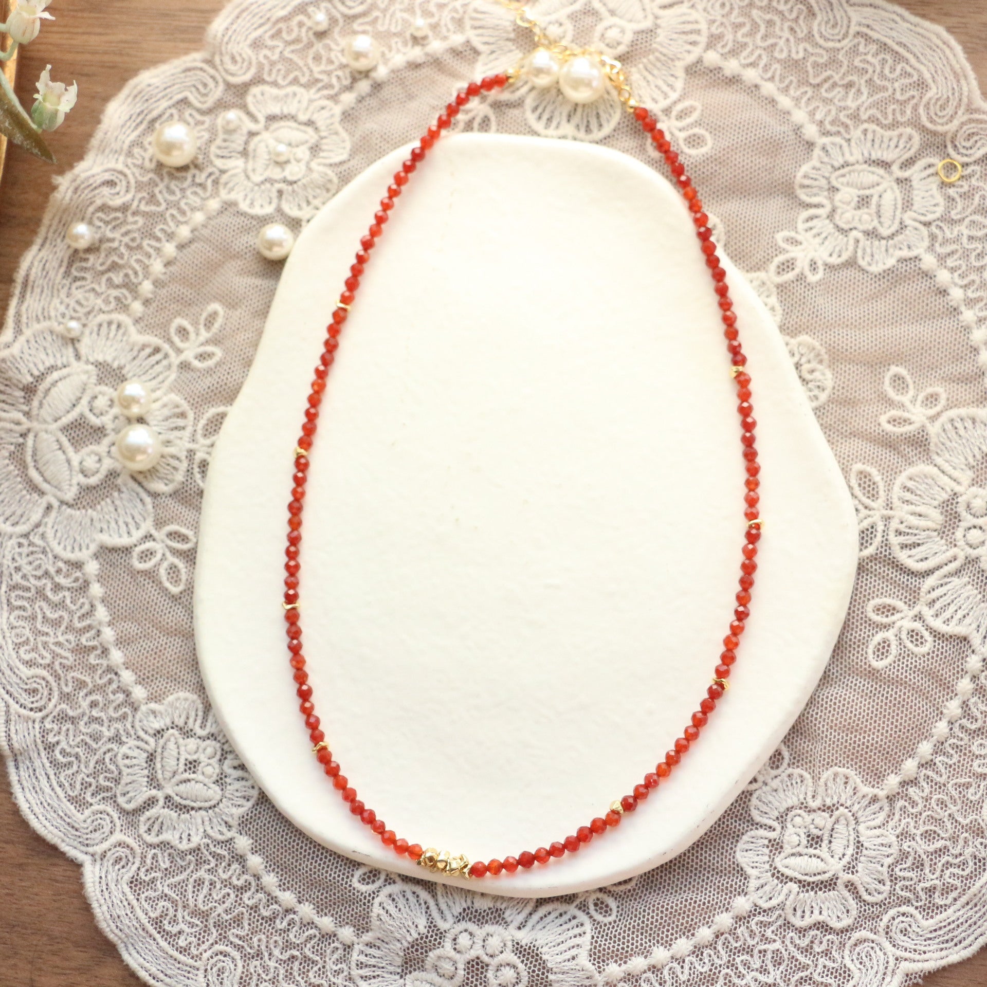 Jekira Vermilion Agate Choker
