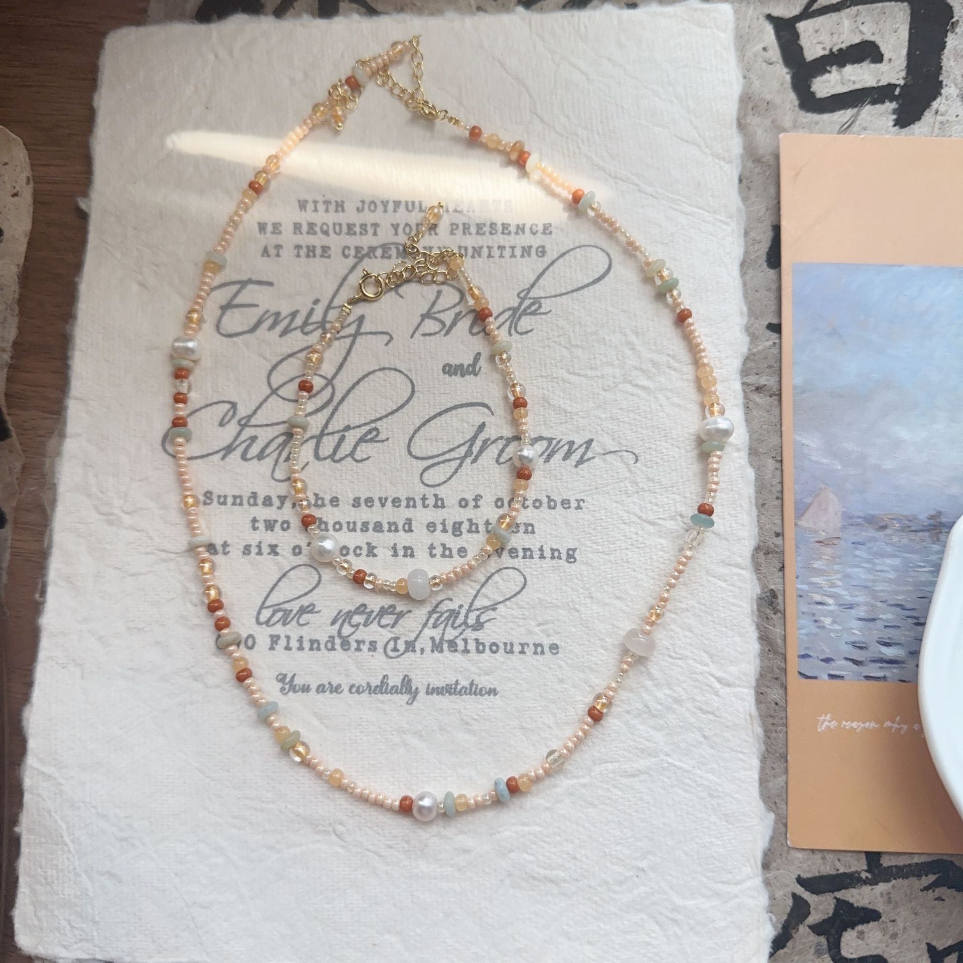 JEKIRA Multicolor Gemstone & Baroque Pearl Beaded Jewelry Set