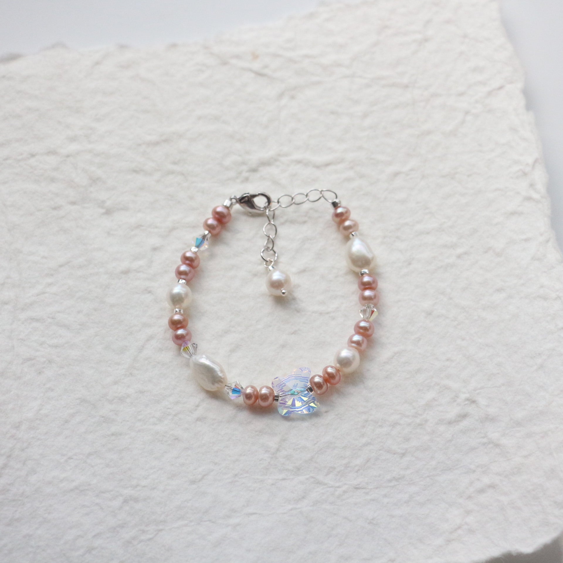 JEKIRA Baroque Pearl & Crystal Butterfly Bracelet