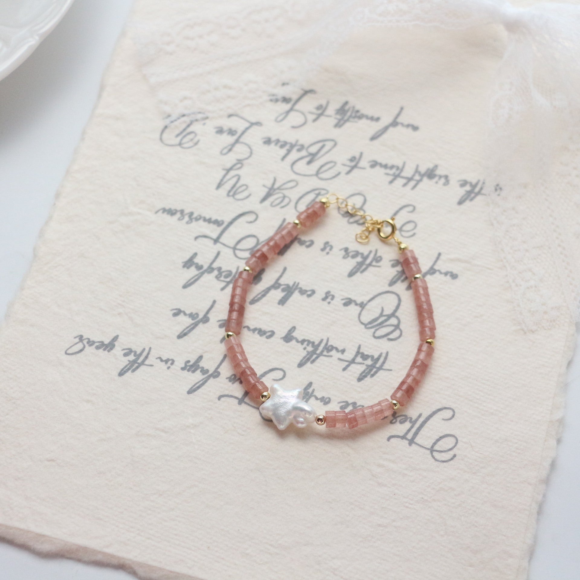 Jekira 6-Piece Rhodonite & Baroque Pearl Set