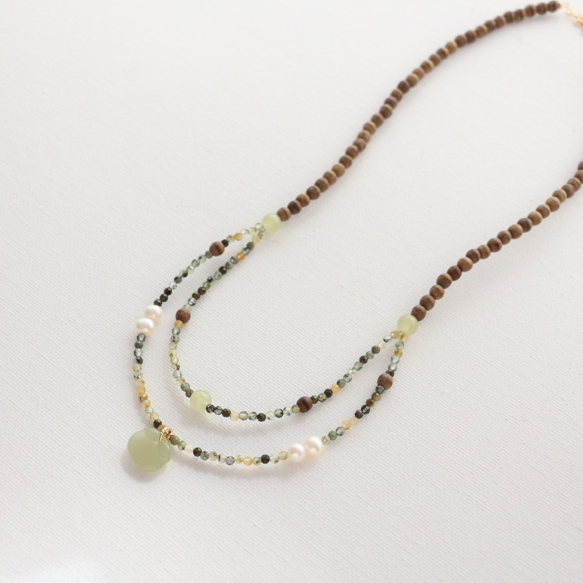 JEKIRA Sandalwood & Hetian Jade Jewelry Set