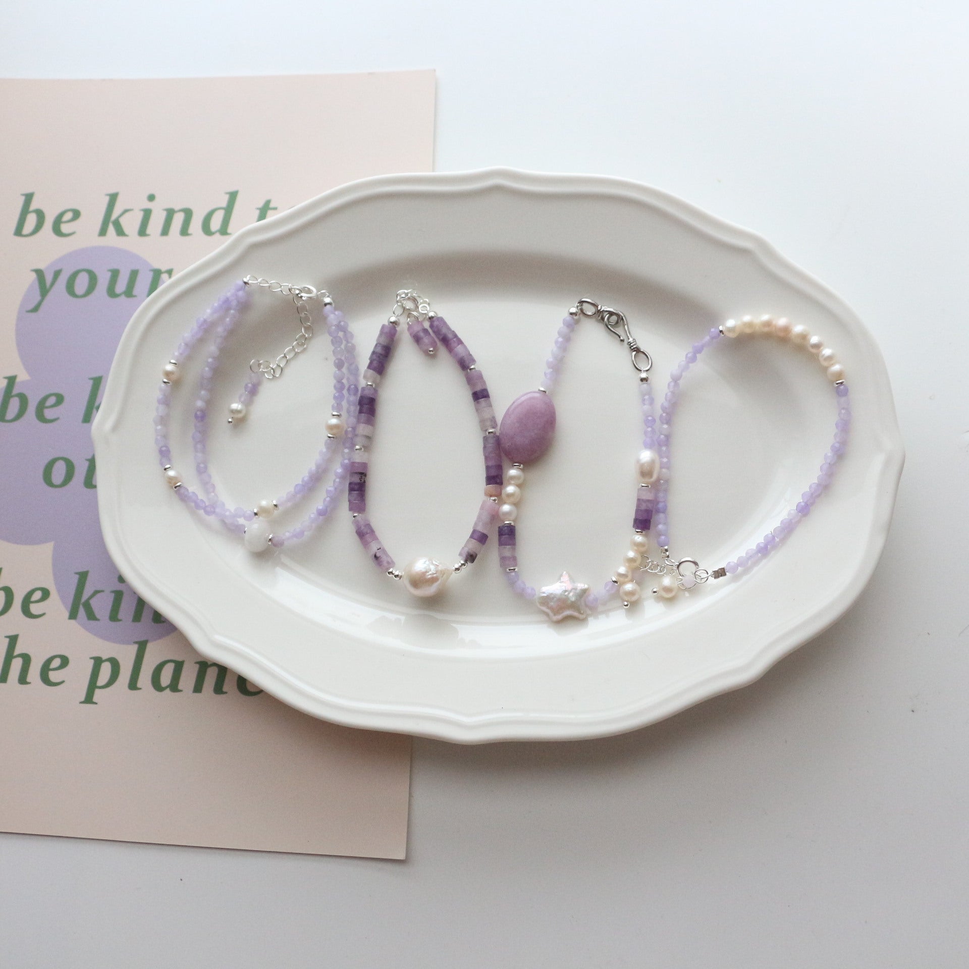 Jekira Amethyst & Baroque Pearl Jewelry Set
