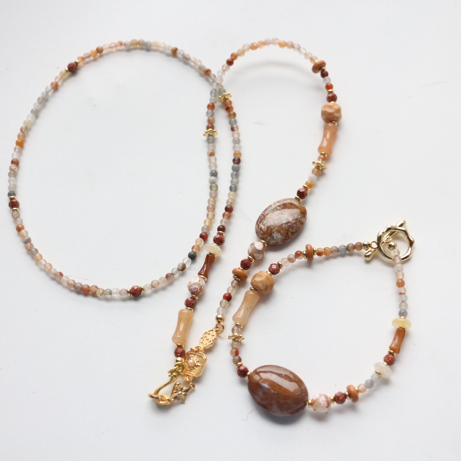 JEKIRA Multicolor Gemstone & Moroccan Agate Jewelry Set