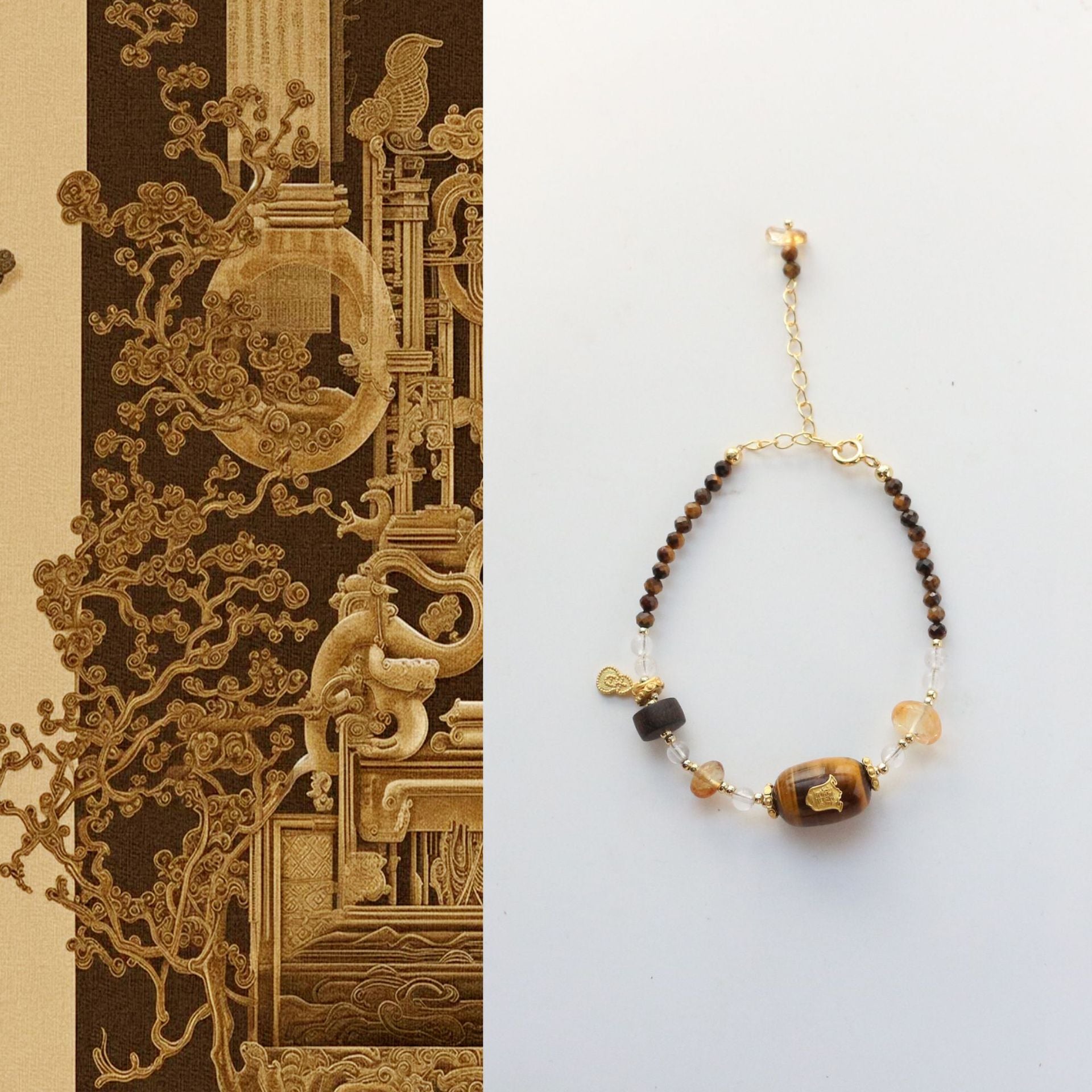 Jekira Mieloid Tiger’s Eye & Citrine Jewelry Set