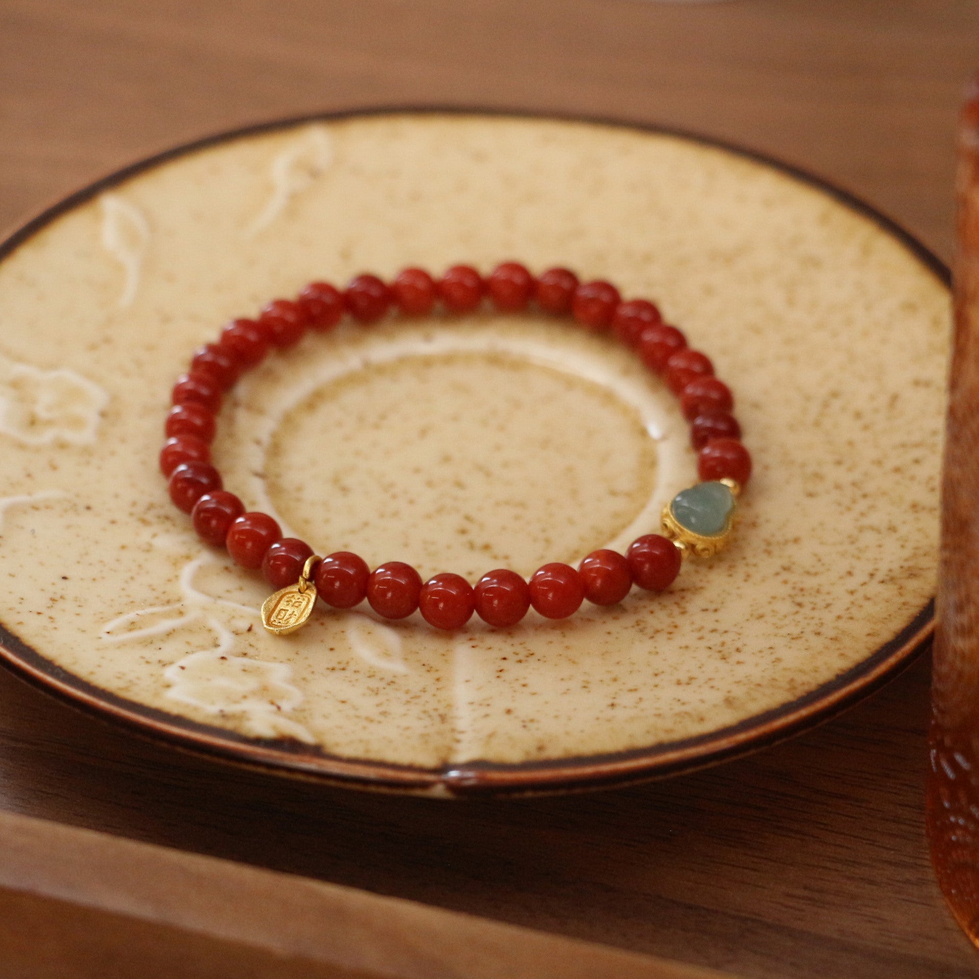 JEKIRA 6mm Nanhong & Jadeite Gourd Bracelet
