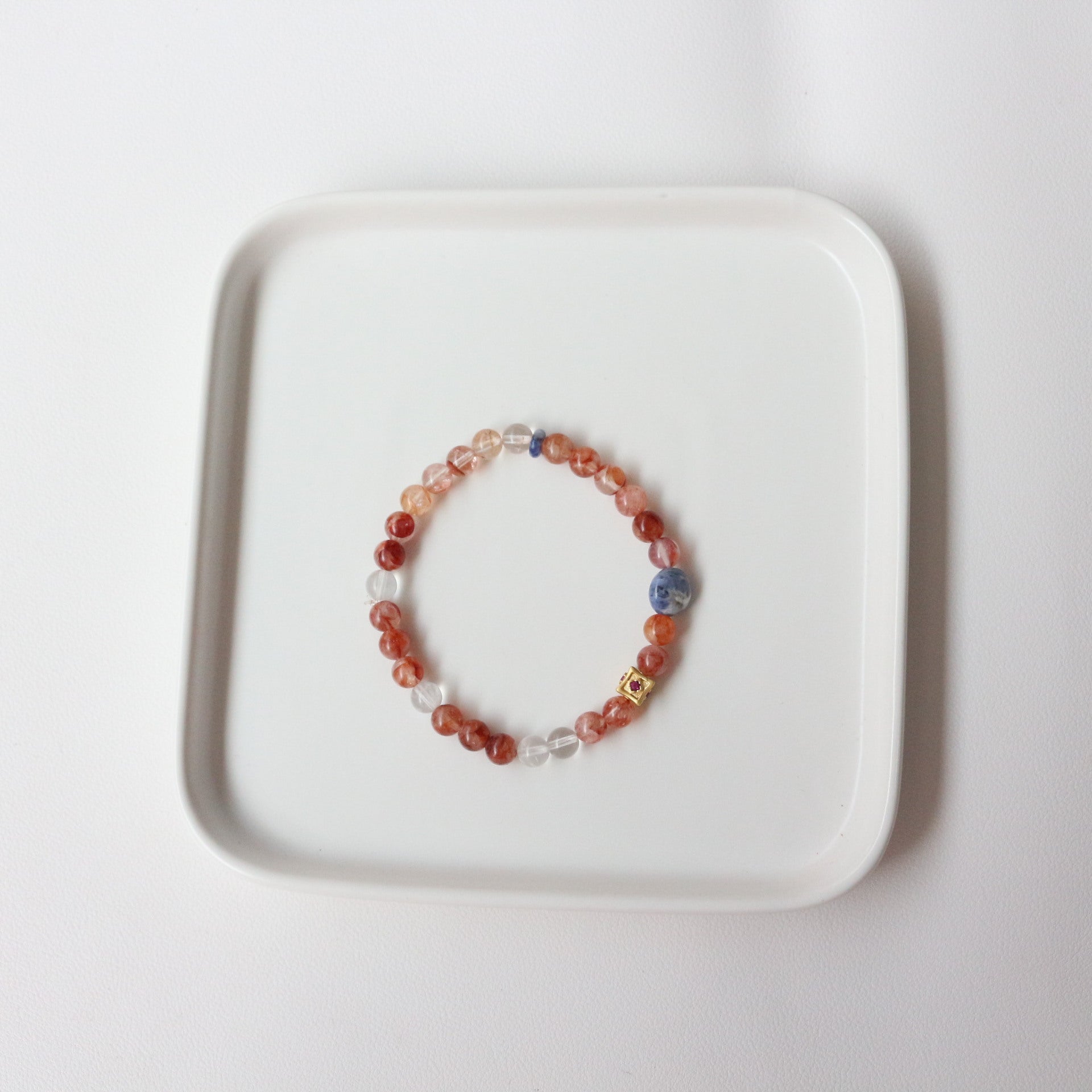 Jekira Red Jasper & bule Jasper Contrast Bracelet