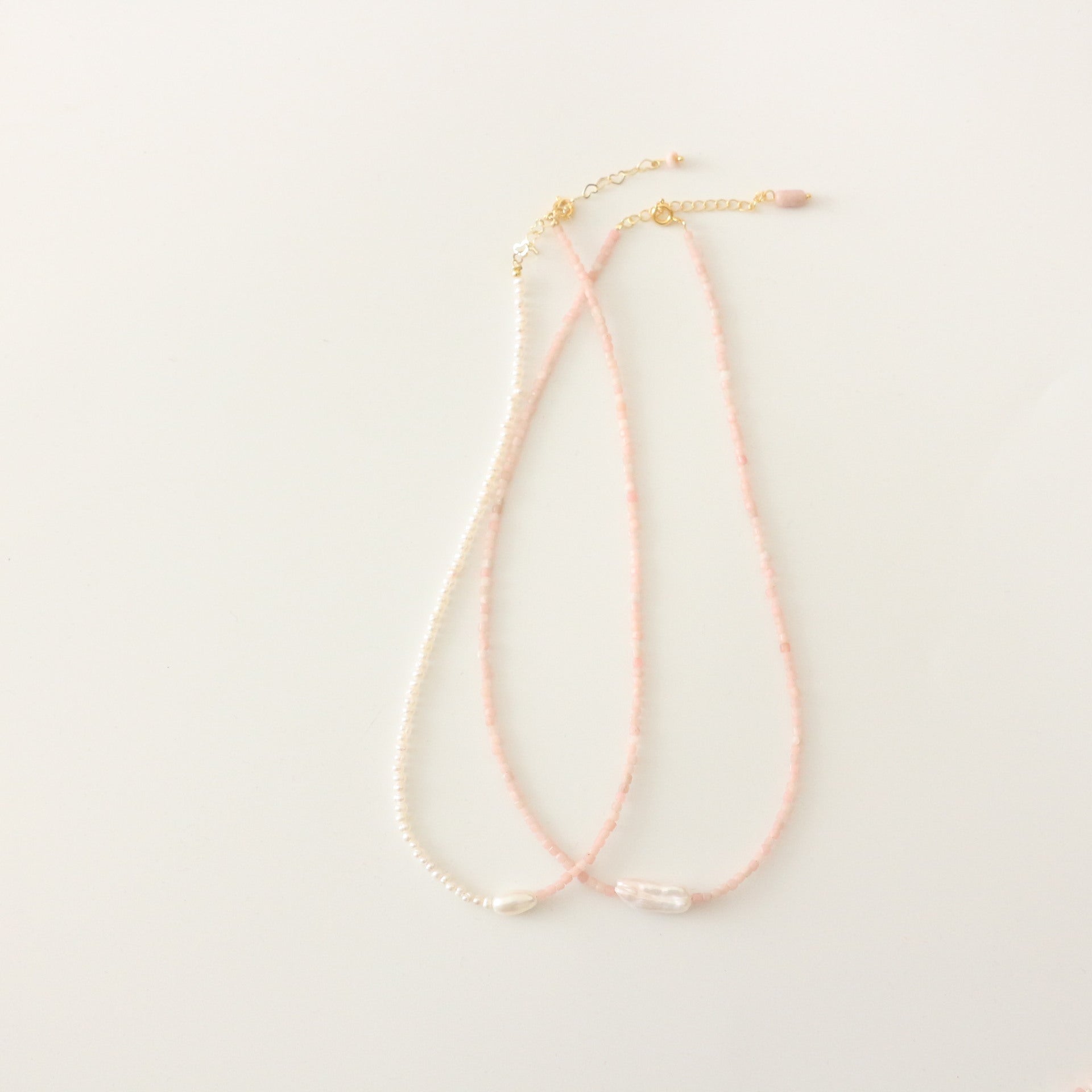 Jekira Pink Gemstone & Baroque Pearl Necklace Collection