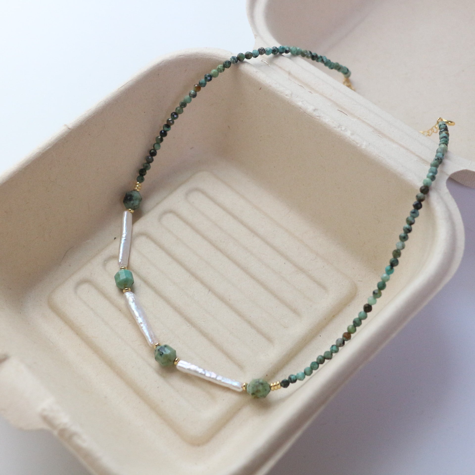JEKIRA Turquoise & Baroque Pearl Necklace Set