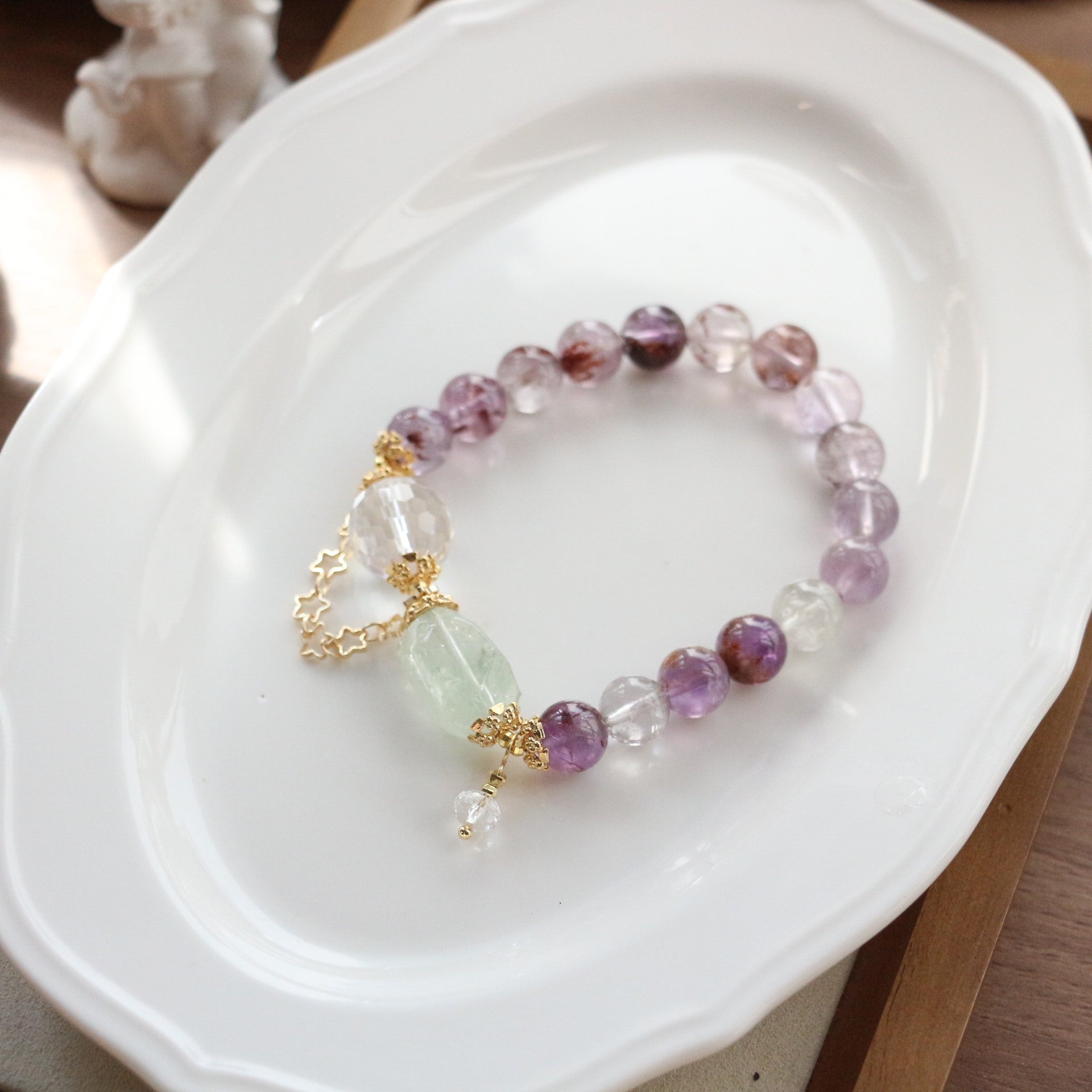 JEKIRA Amethyst & Quartz Harmony Bracelet – 16cm