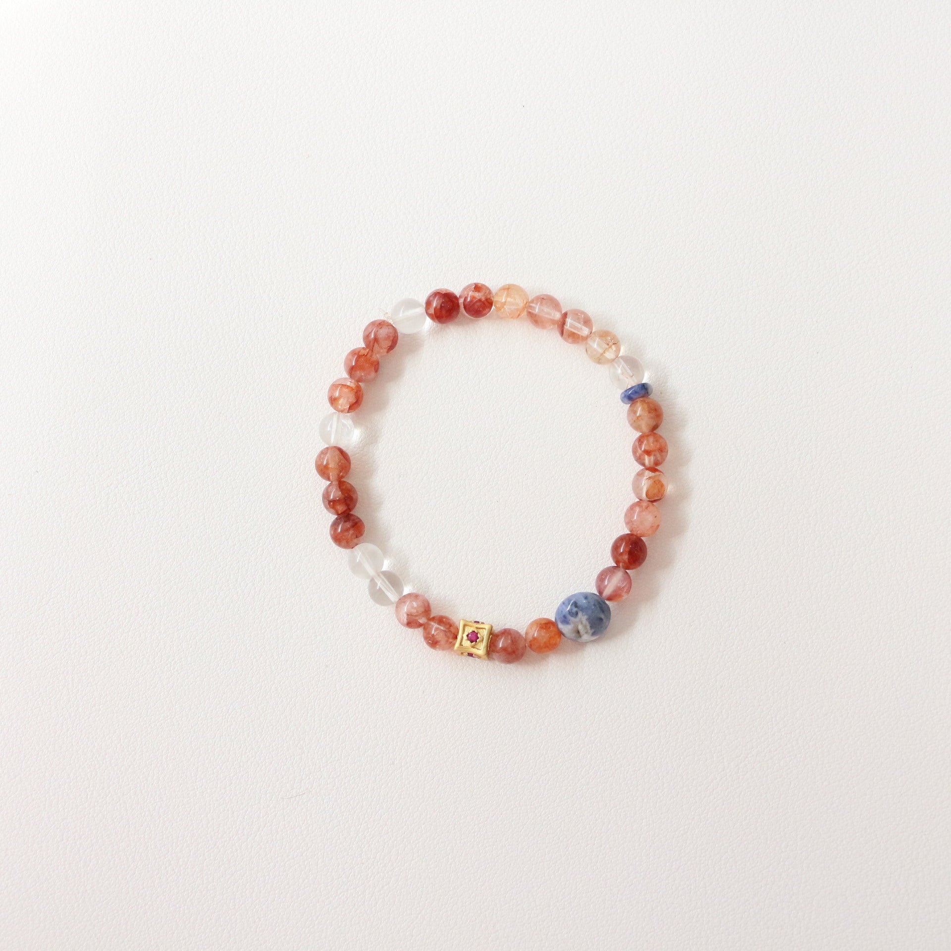 Jekira Red Jasper & bule Jasper Contrast Bracelet
