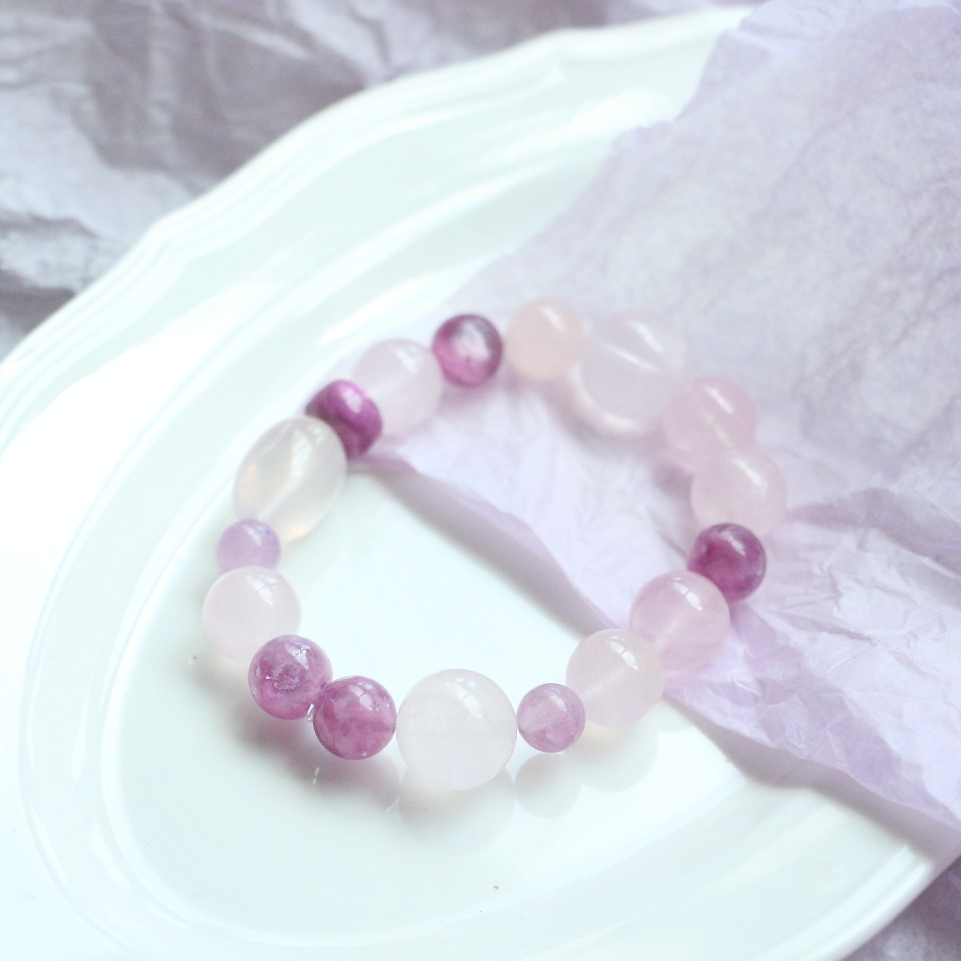 Jekira Amethyst & Rose Quartz Healing Bracelet